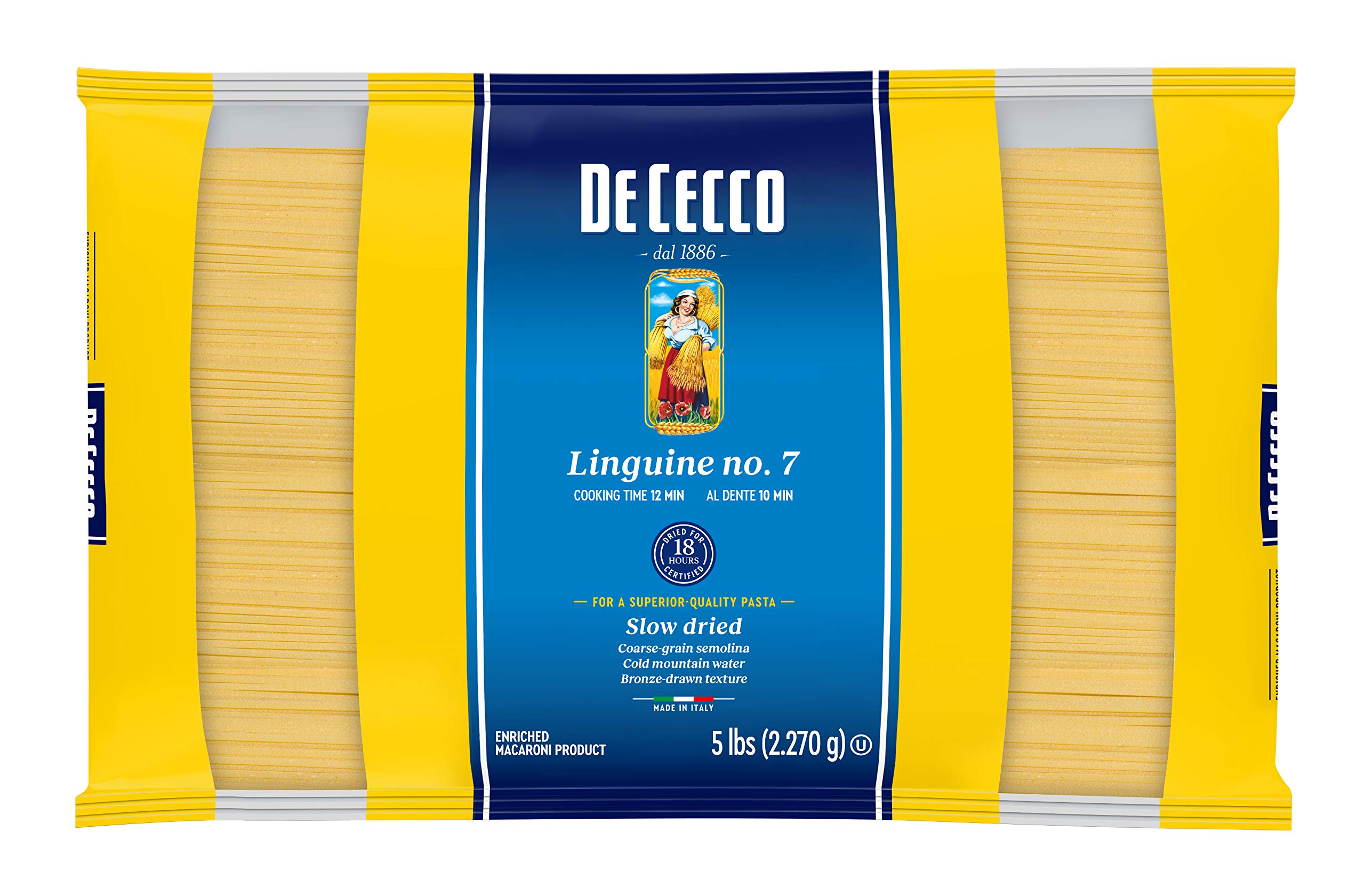 De Cecco Semolina Pasta, Linguine No.7, 5 Pound (Pack of 4) 2