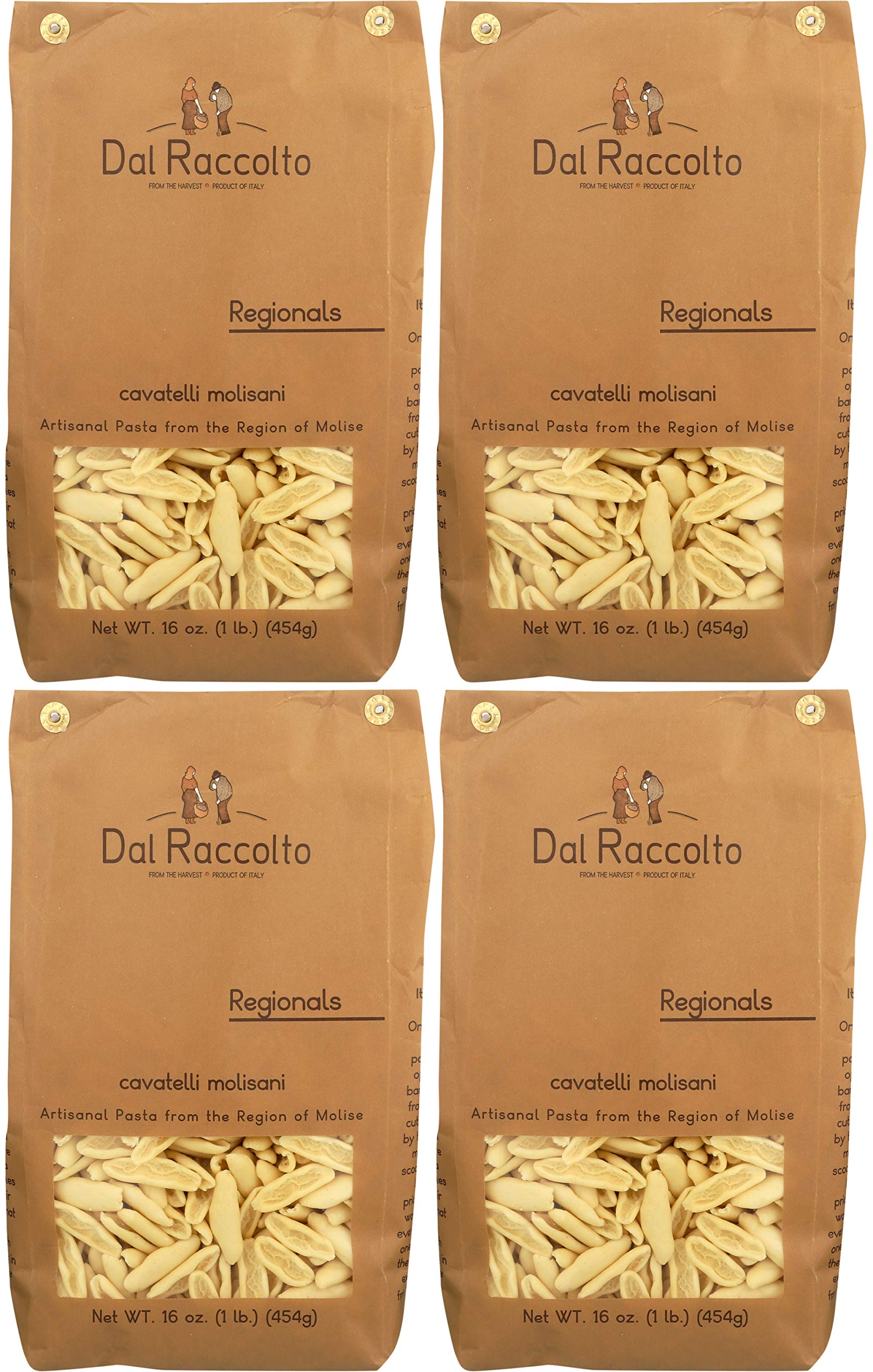 Dal Raccolto Cavatelli Pasta, 1 lb (Pack of 4), 64 oz