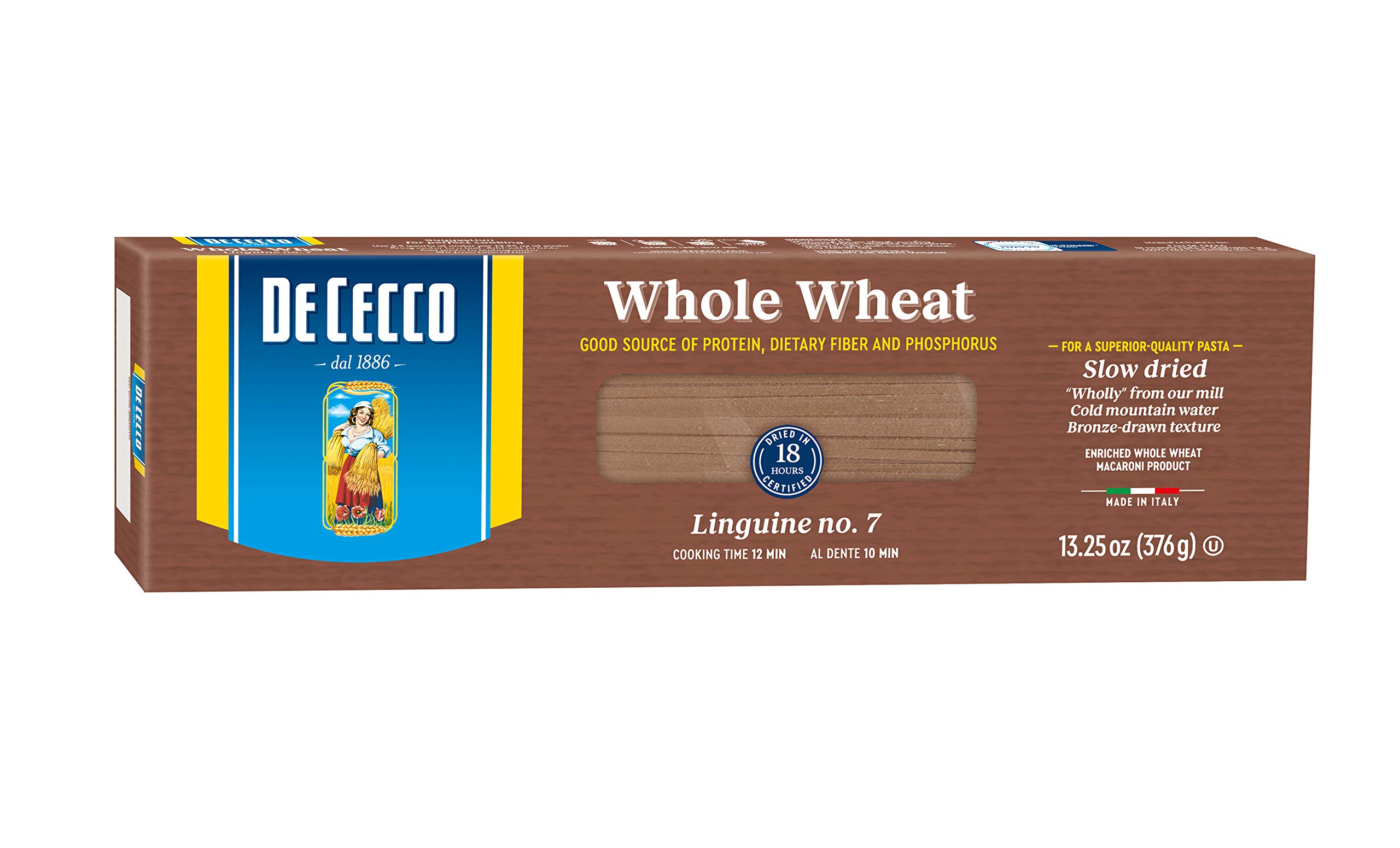 De Cecco Whole Wheat Pasta, Linguine, 13.25 Ounce (Pack of 12) 2