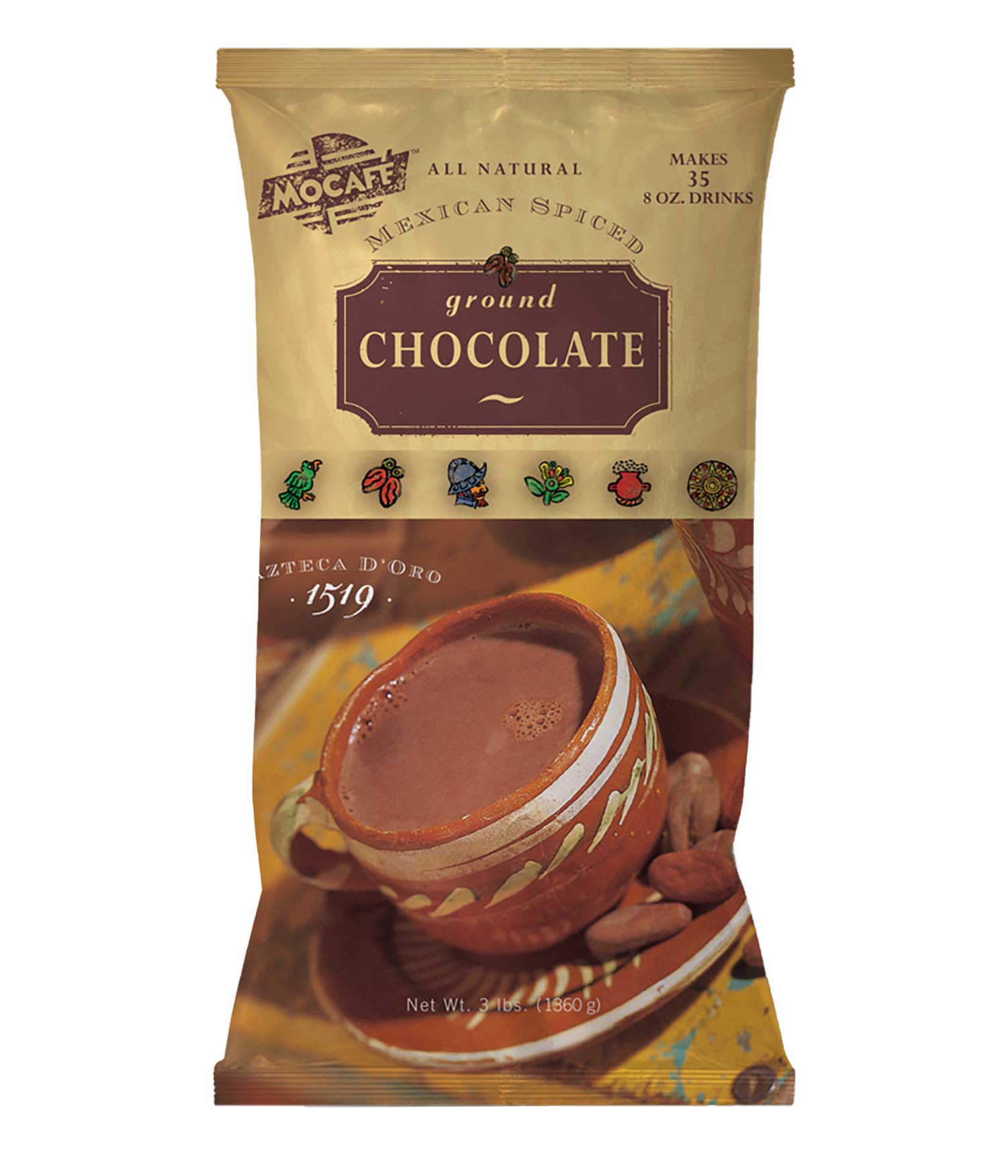 Mocafe Azteca D'oro 1519 Mexican Spiced Ground Chocolate, 3-Pound Bag 2