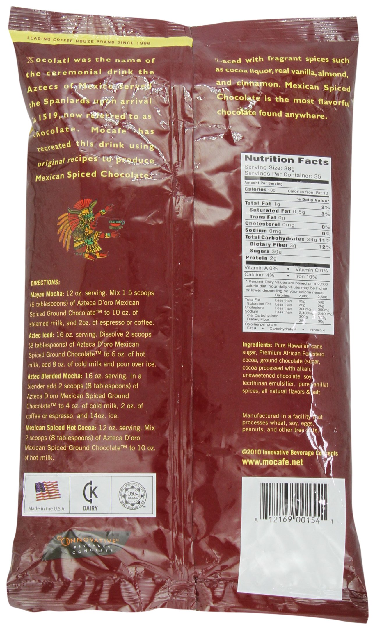 Mocafe Azteca D'oro 1519 Mexican Spiced Ground Chocolate, 3-Pound Bag 3