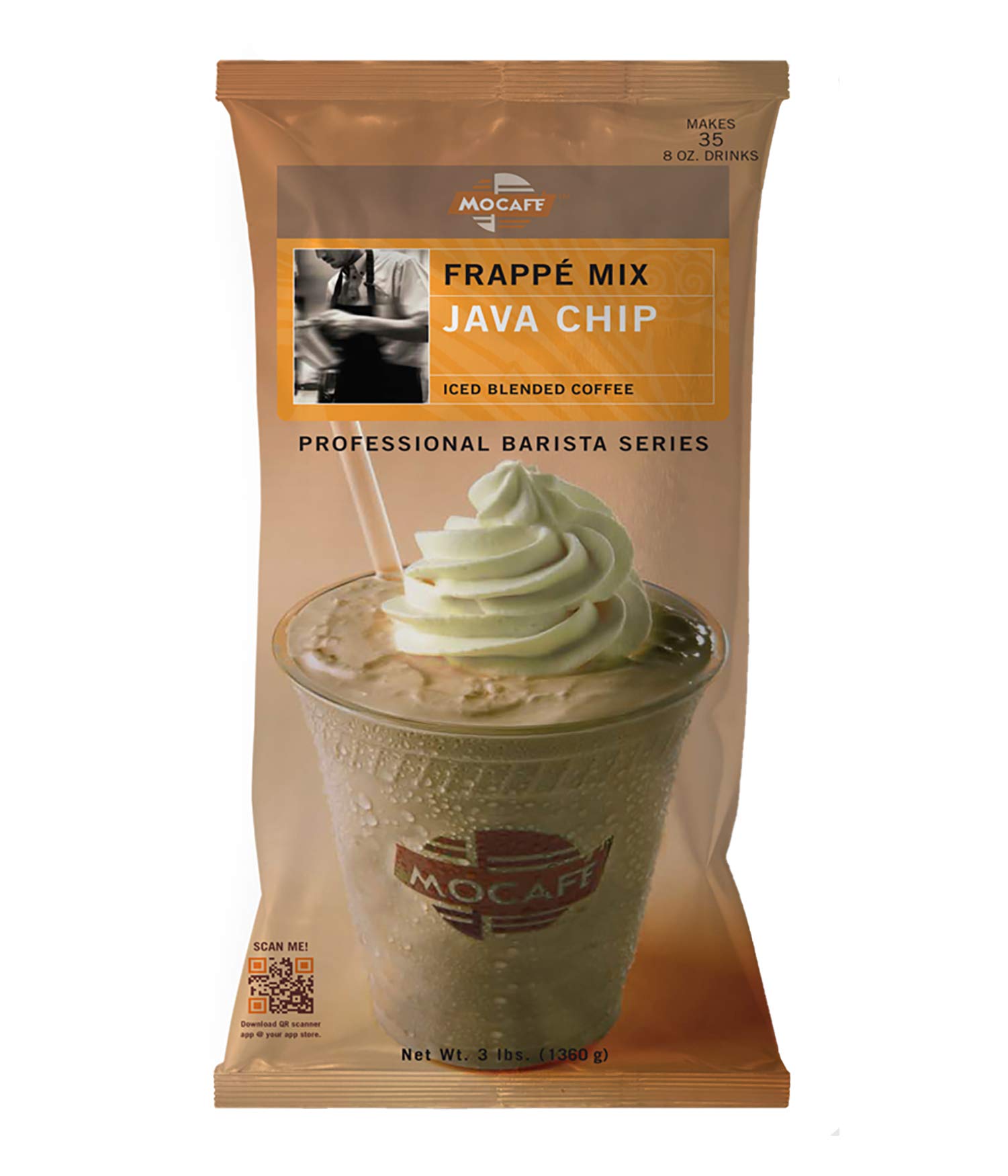 MOCAFE Frappe Java Chip Ice Blended Coffee, 3-Pound Bag Instant Frappe Mix, Coffee House Style Blended Drink Used in Cof 2
