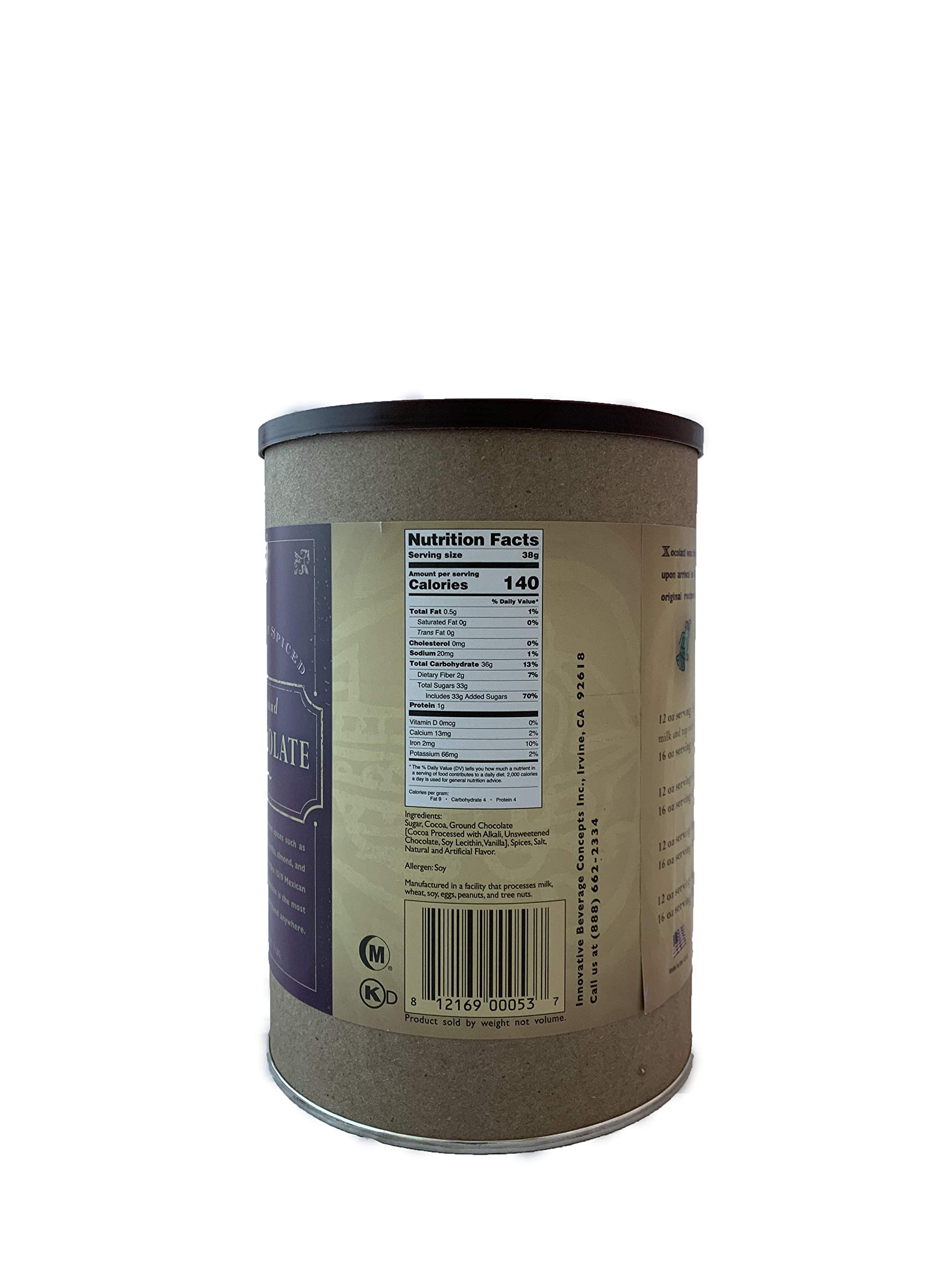 MOCAFE Azteca D'oro 1519 Mexican Spiced Ground Chocolate, 3 Pound Tin 3