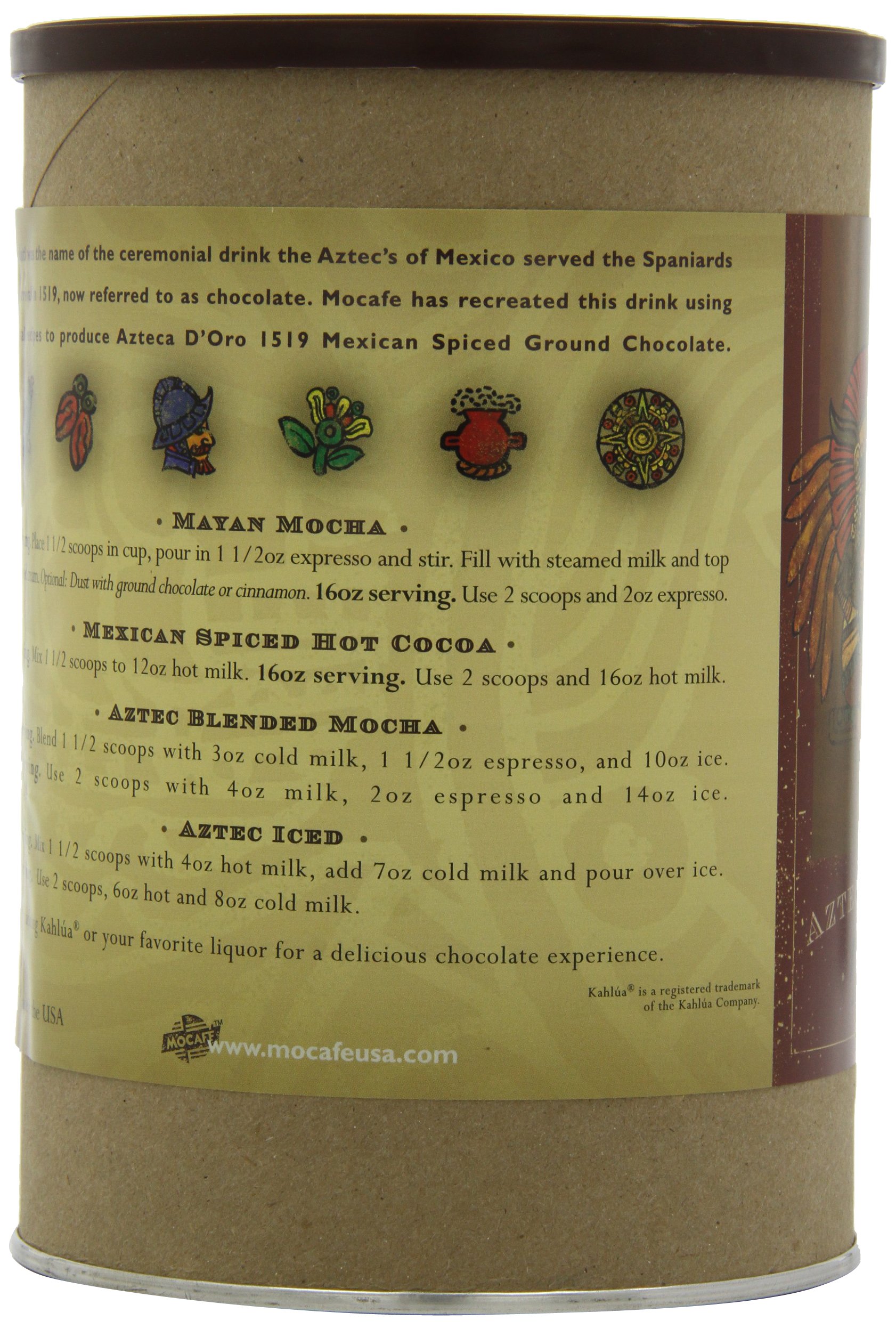 MOCAFE Azteca D'Oro 1519 Mexican Spiced Ground Chocolate, 3-Pound Tins (Pack of 2) 6