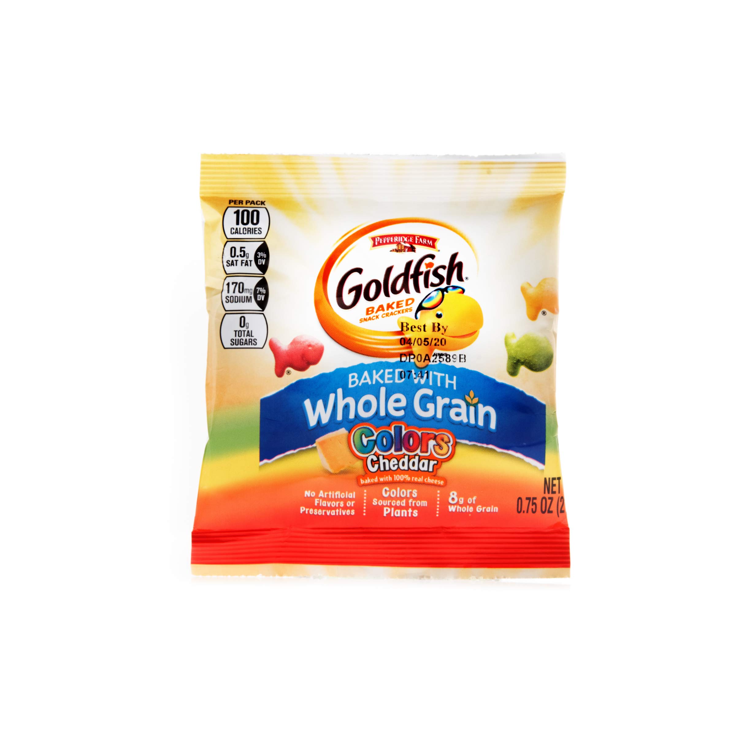 Pepperidge Farm Goldfish Whole Grain Snack Crackers, Cheddar Colors, .75 Ounces, Pack of 300 2