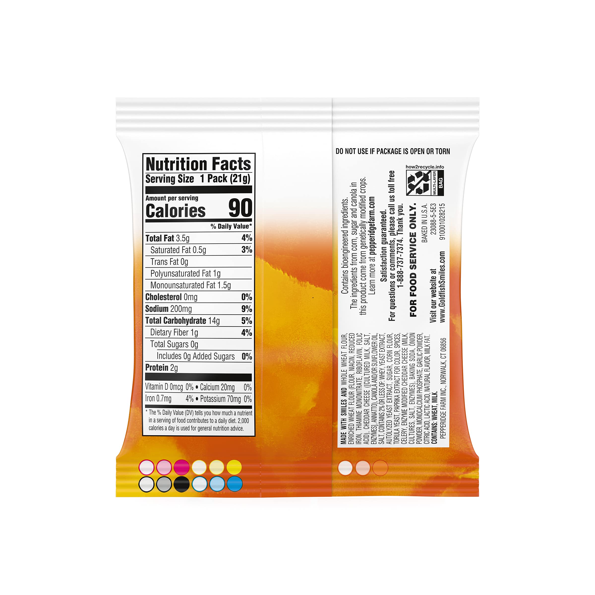 Goldfish Whole Grain Xtra Cheddar Goldfish Crackers Individual Bags Bulk, 30 Pack 2