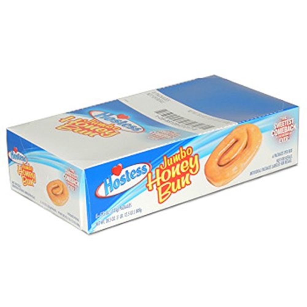 Hostess Jumbo Glazed Honey Buns, 4.75 Ounce, 6 Count (Pack of 6) 36 Total Honey Buns