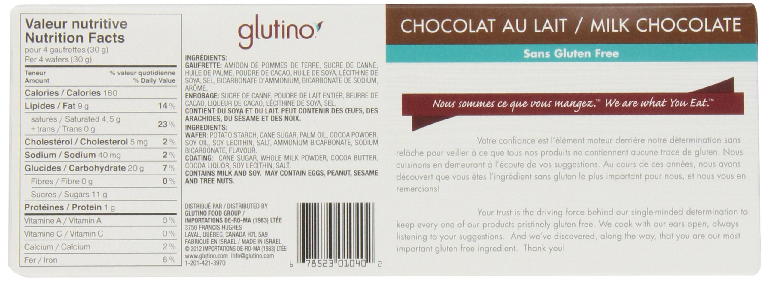 Glutino Chocolate Wafers, Chocolate Coated, 4.6-Ounce Boxes (Pack of 6) 3