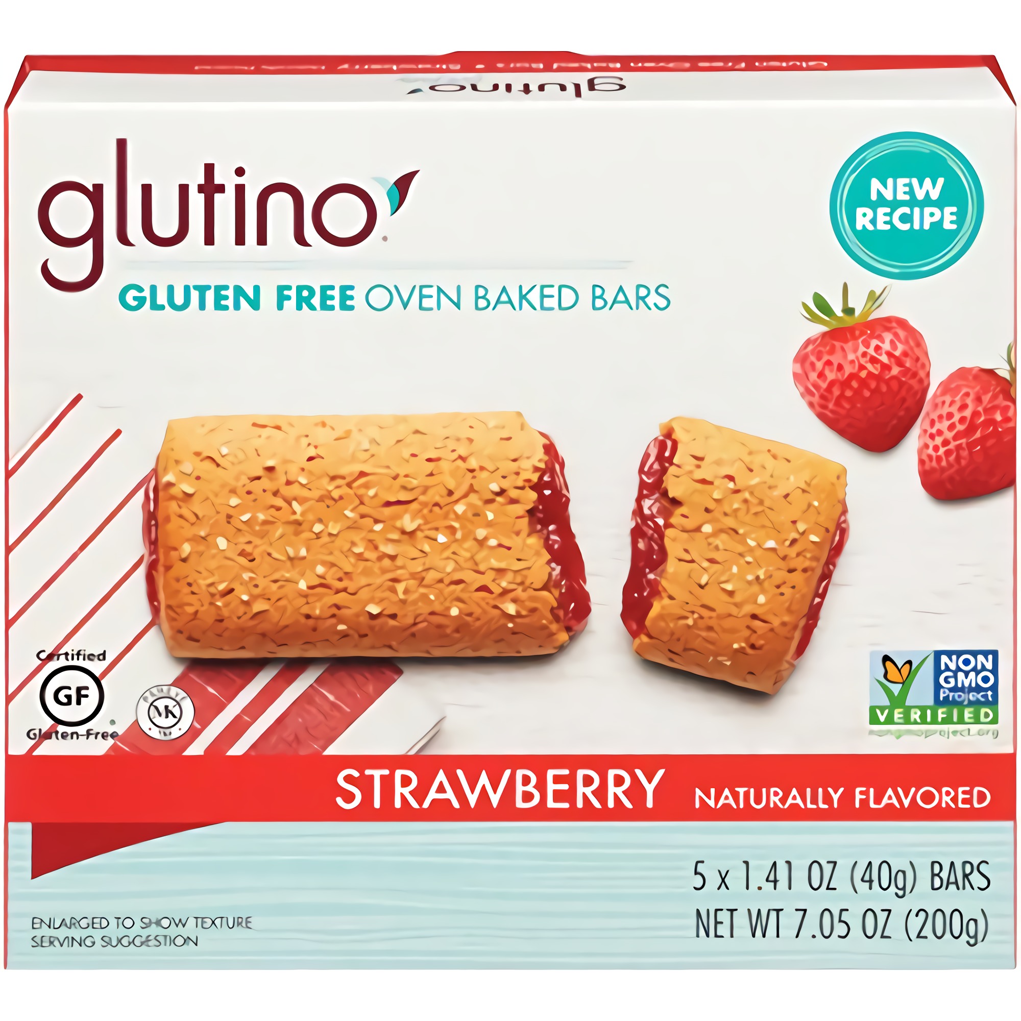 Glutino Gluten Free Strawberry Oven Baked Bars 1.41 oz--Pack of 60 2
