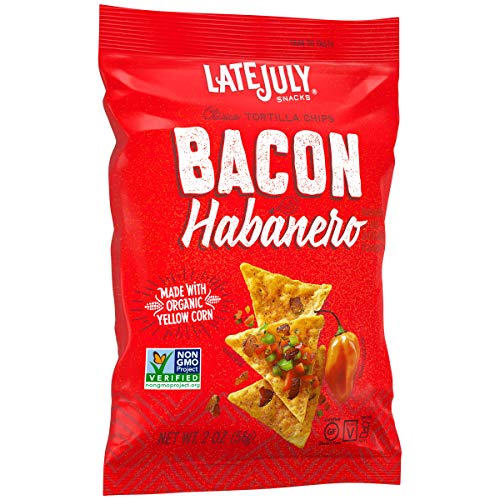 LATE JULY Snacks Clasico Bacon Habanero Tortilla Chips, 2 oz. Snack Pack, 6 Count 3