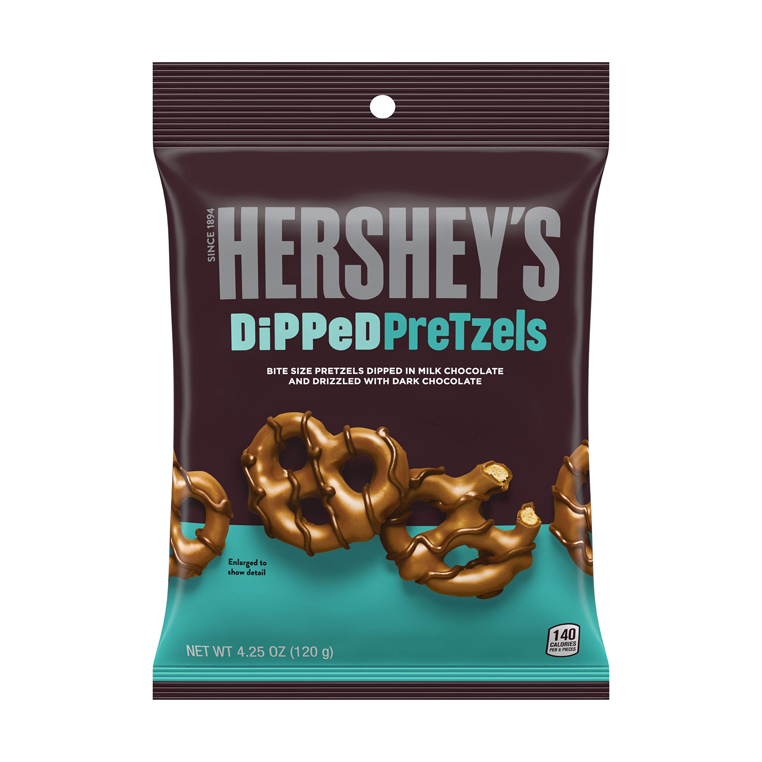 Hershey's Dipped Pretzels, 4.25 oz. Bags, Case of 12 (Milk Chocolate) 2
