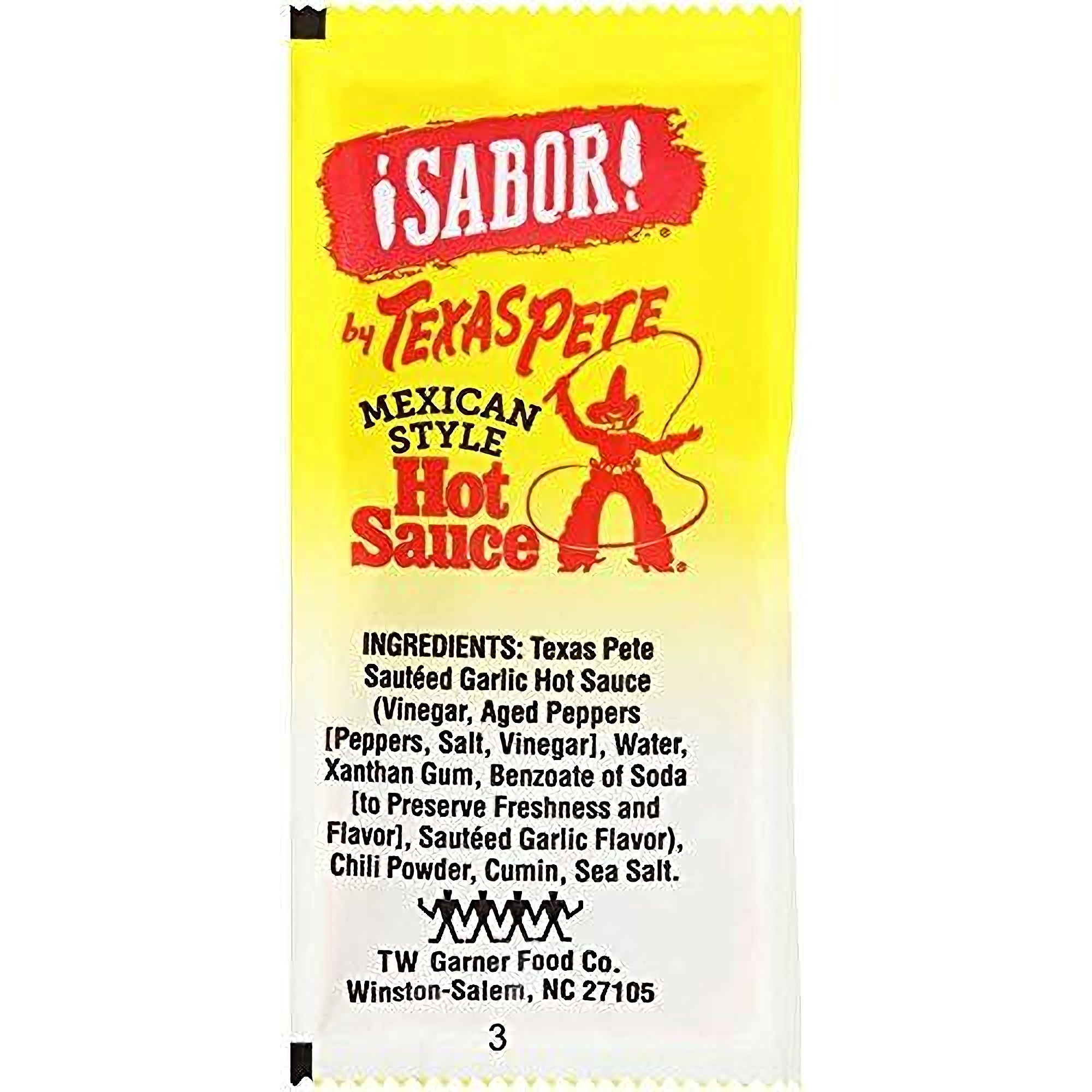 Sabor Texas Pete Mexican Style Hot Sauce, 7 Gram -- 200 per case.