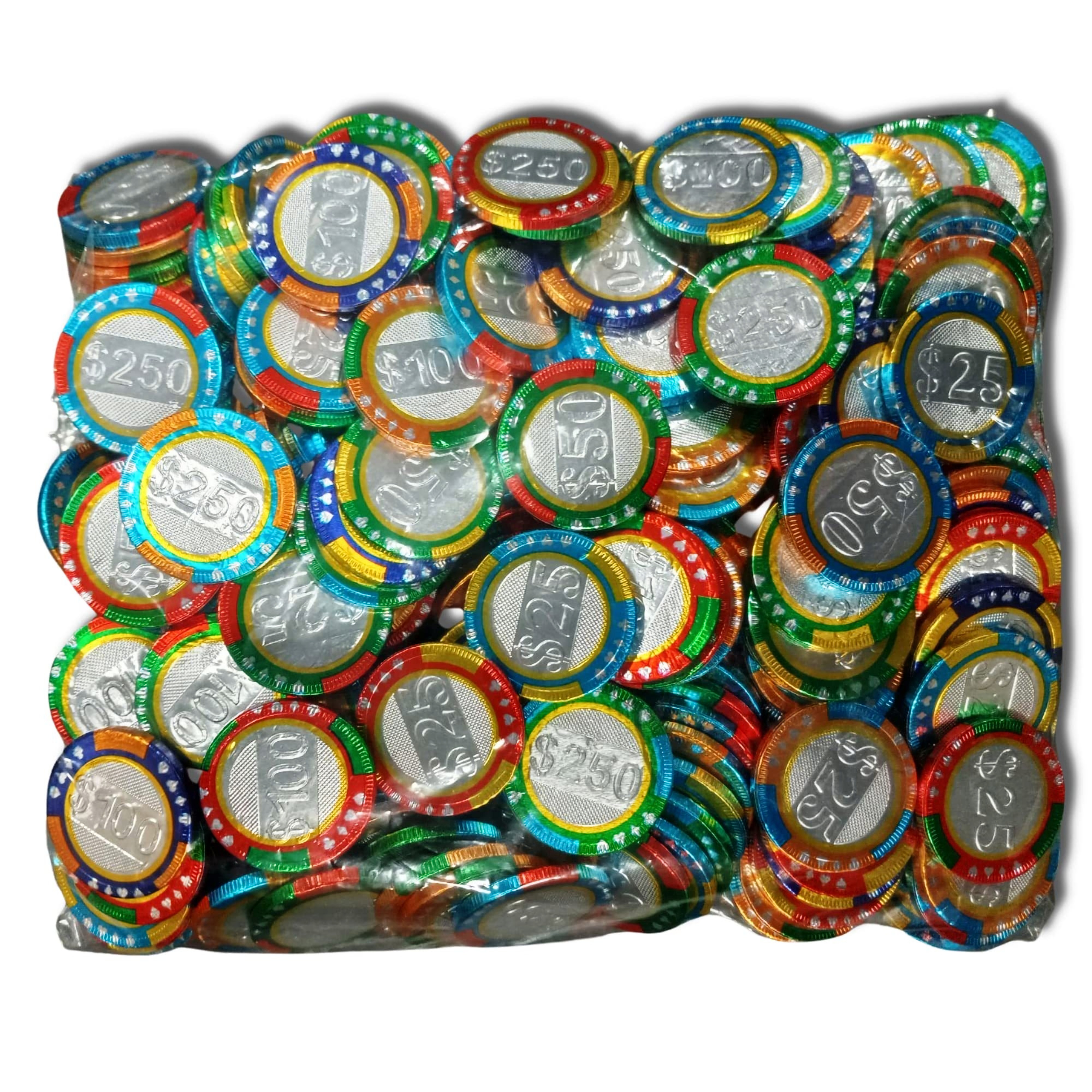 Fort Knox Fort Knox Milk Chocolate Mixed Denomination Casino Chips | 2.6 Pound B