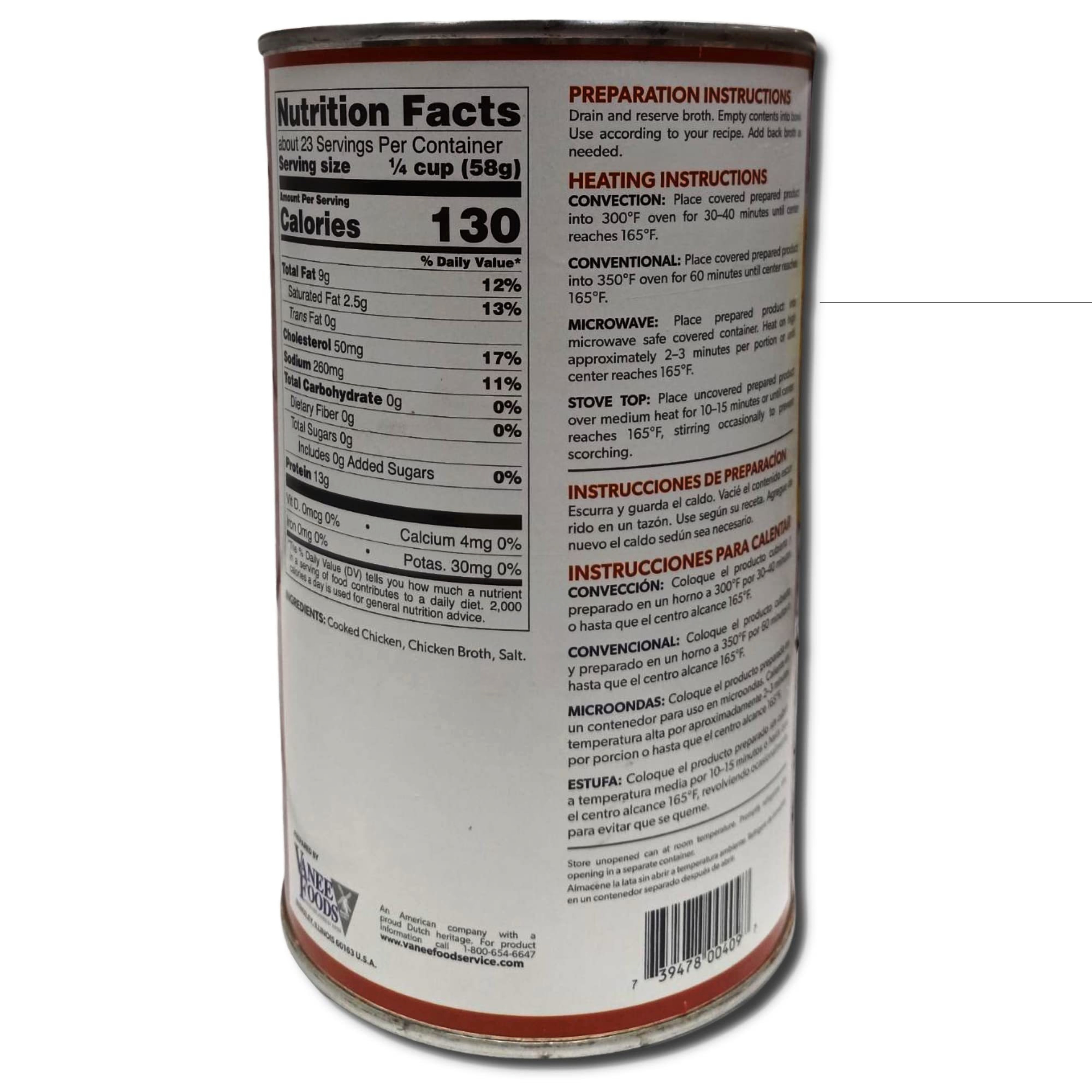 Vanee Hand Pulled Boned Chicken Value Pack | 48 Ounce Can | Pack of 2 4