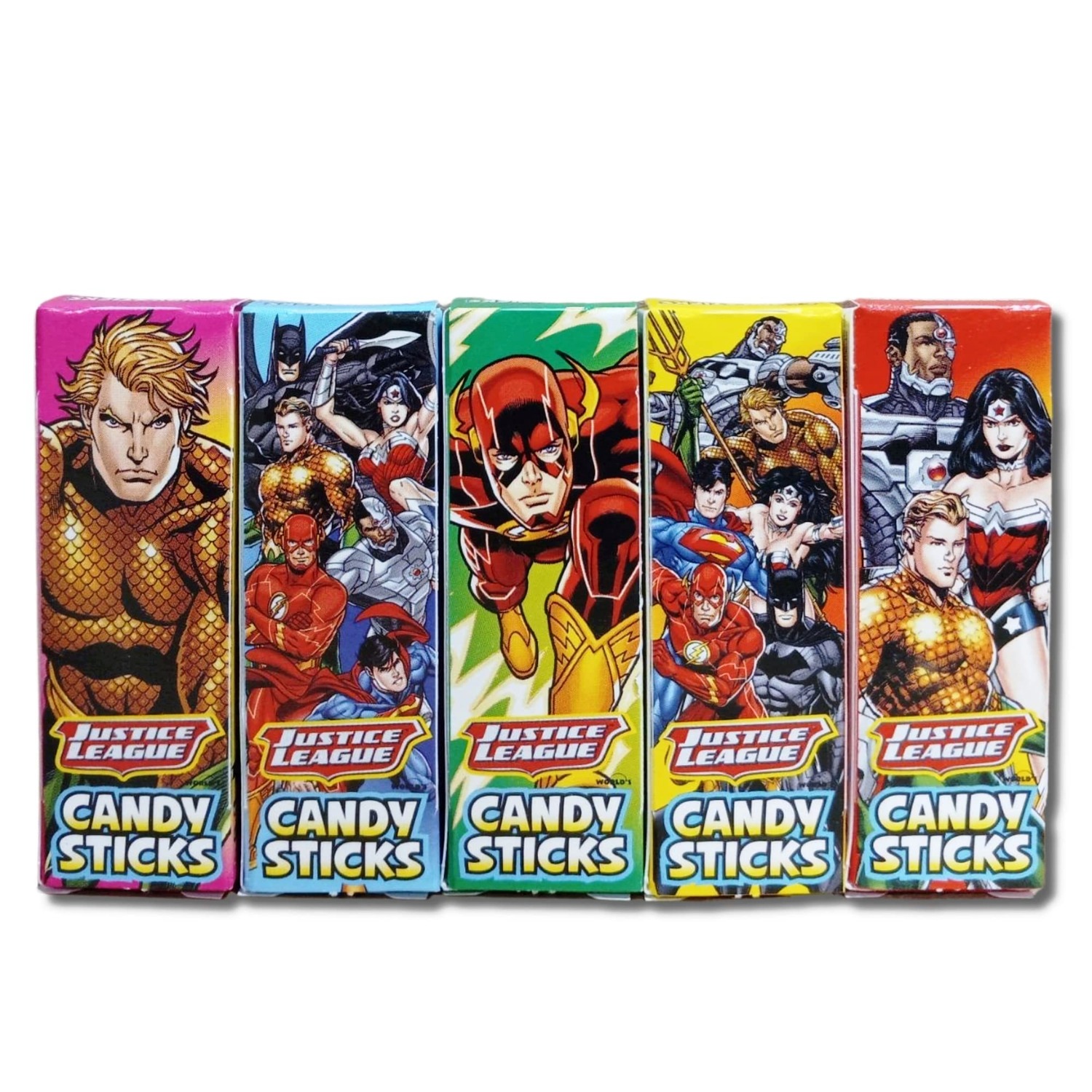 Justice Superhero Candy Sticks | Mini Box of 2 | Pack of 200 (400 Total Sticks)