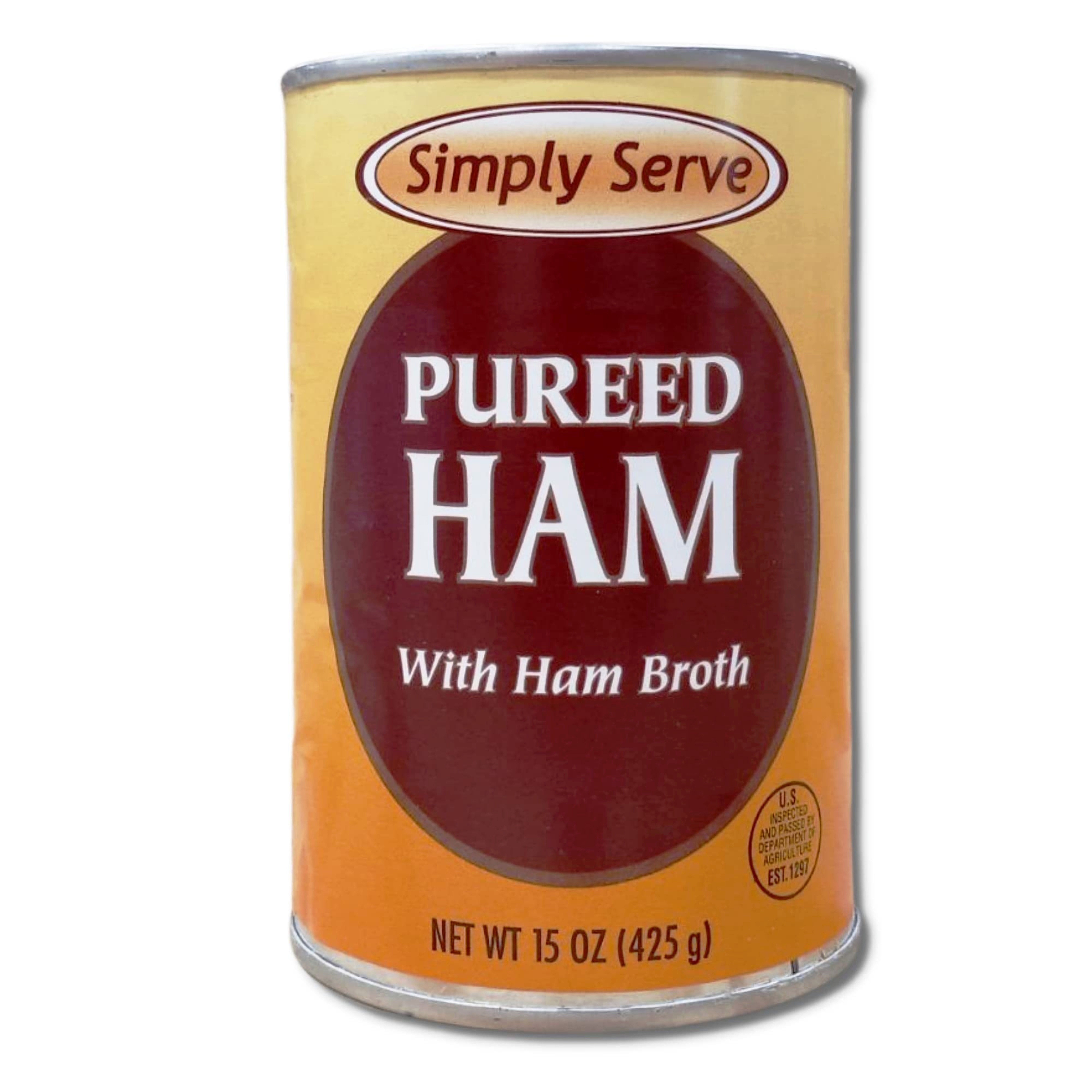 Simply Serve Pureed Ham Value Pack | 15 Ounce Can | Pack of 6 2