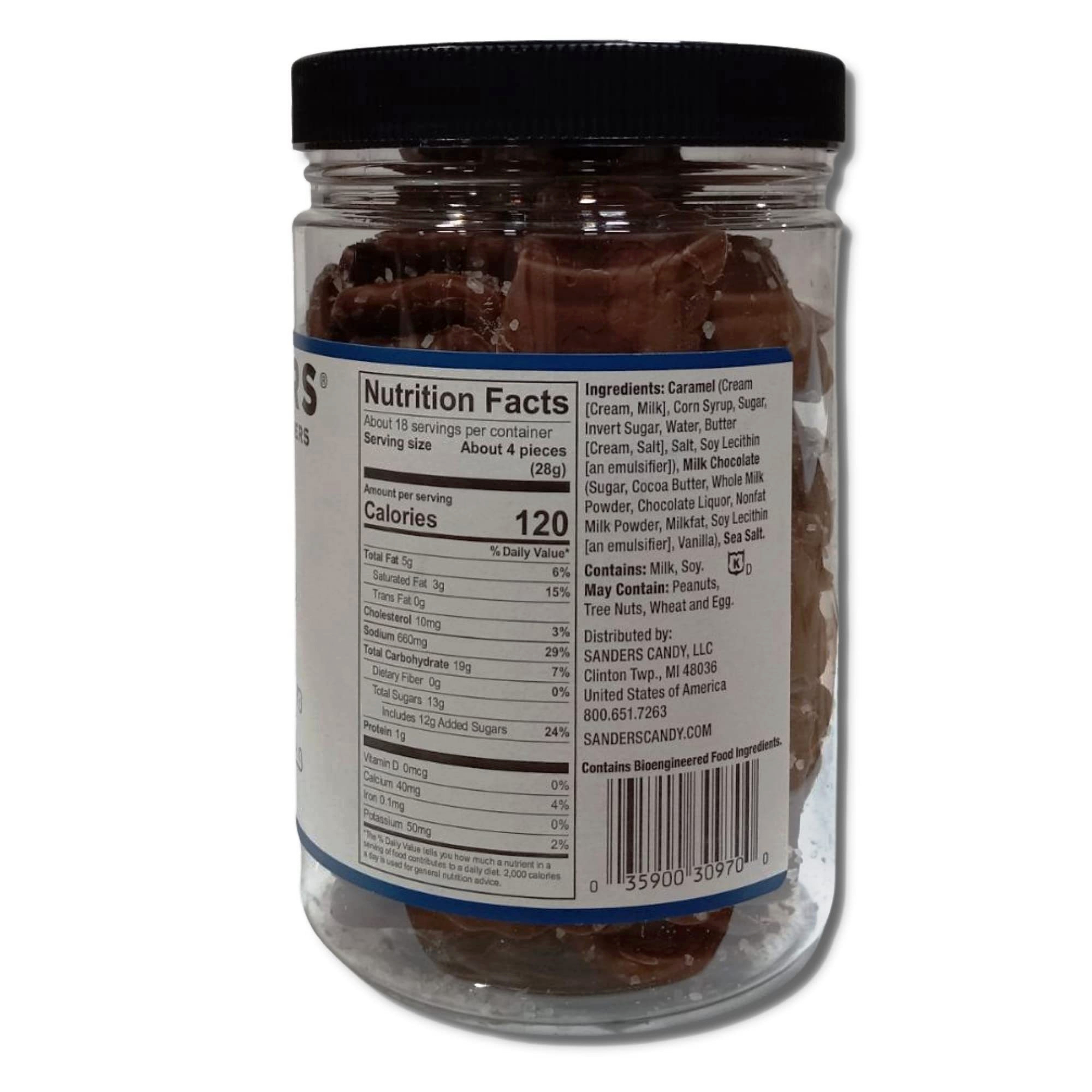 Small Batch Milk Chocolate Sea Salt Caramel Thins | 18 Ounce Jar | Pack of 2 - Imagen 4 de 6
