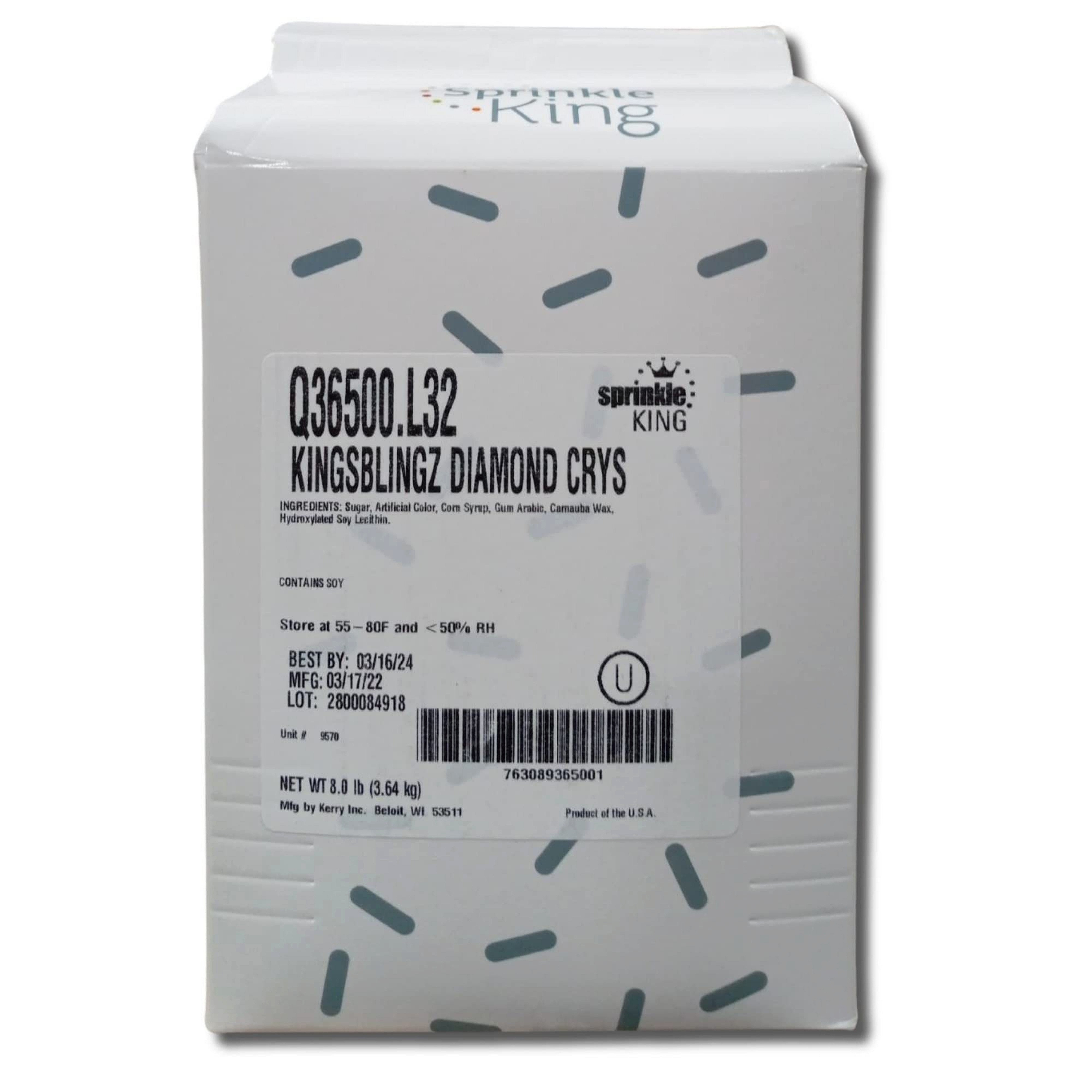 Bulk Sprinkles for Cake and Cupcake Decorating | 8 Pounds | White Diamond Mix | - Picture 2 of 6