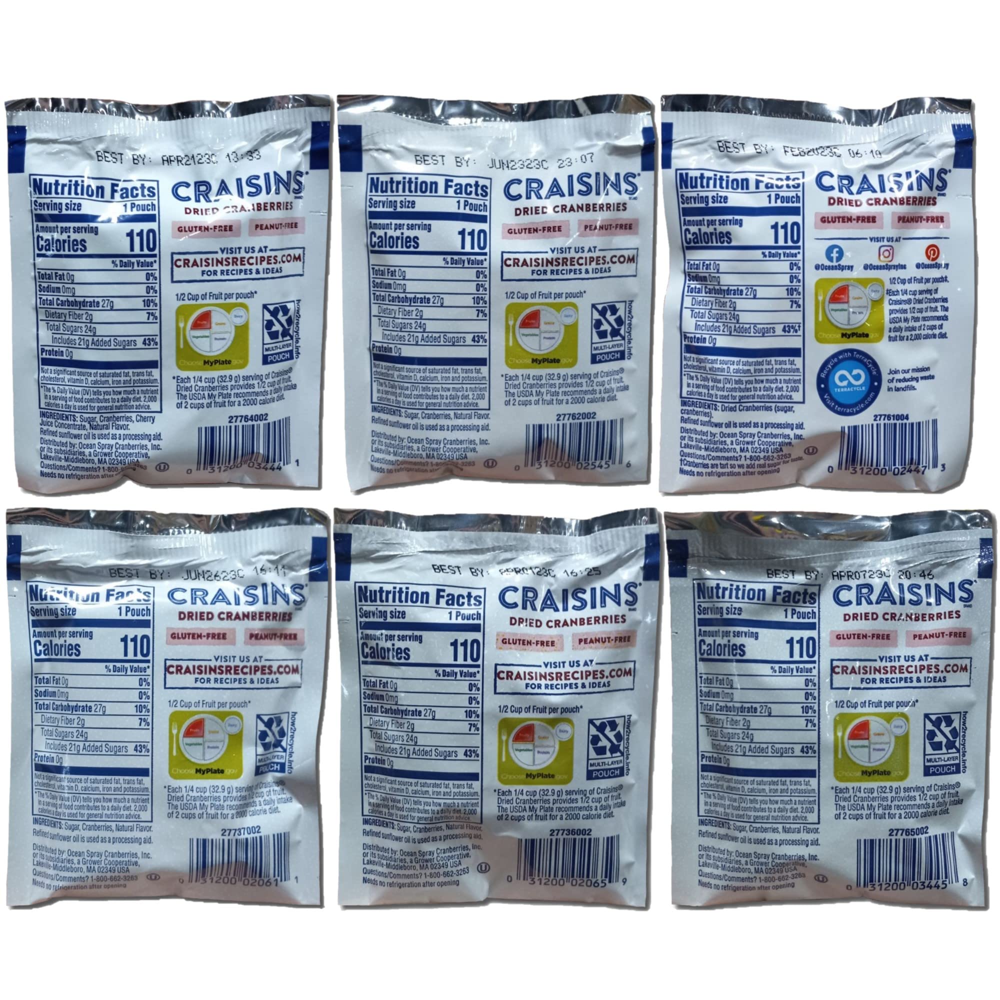 Dried Cranberries Single Serve Packets Variety Pack   5 Unique Flavors: Original , Cherry , Strawberry , Orange , Watermelon | 1.16 Oz | Pack of 30 4