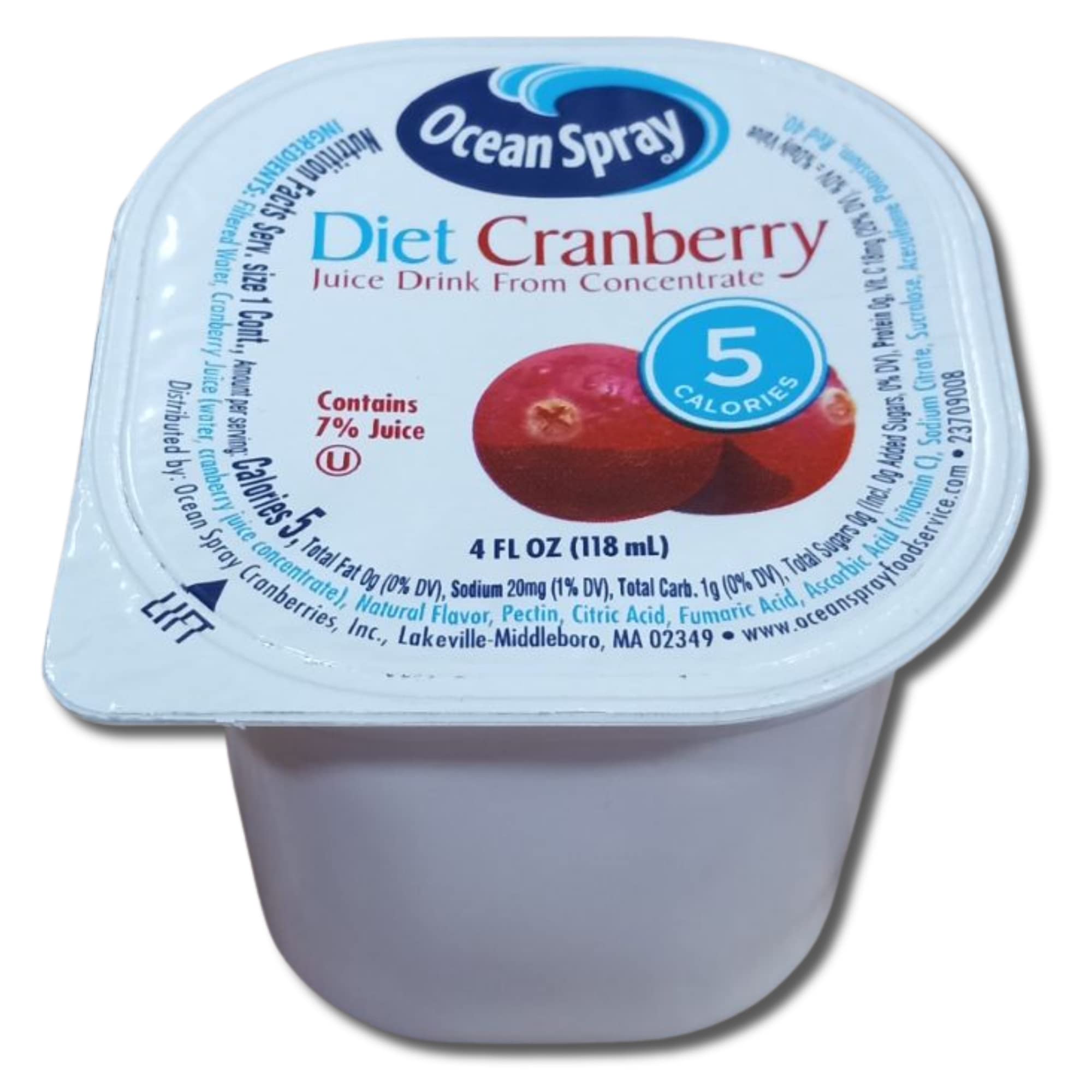 Ocean Spray Diet Cranberry Juice Individual Cups Value Pack   4 Fl Oz | Pack of 24 4