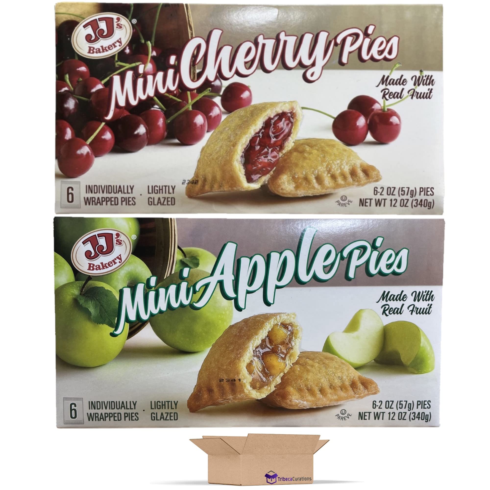 JJ's Bakery Mini Apple and Cherry Fruit Pies, 4 Boxes, 24 Pies Total 3