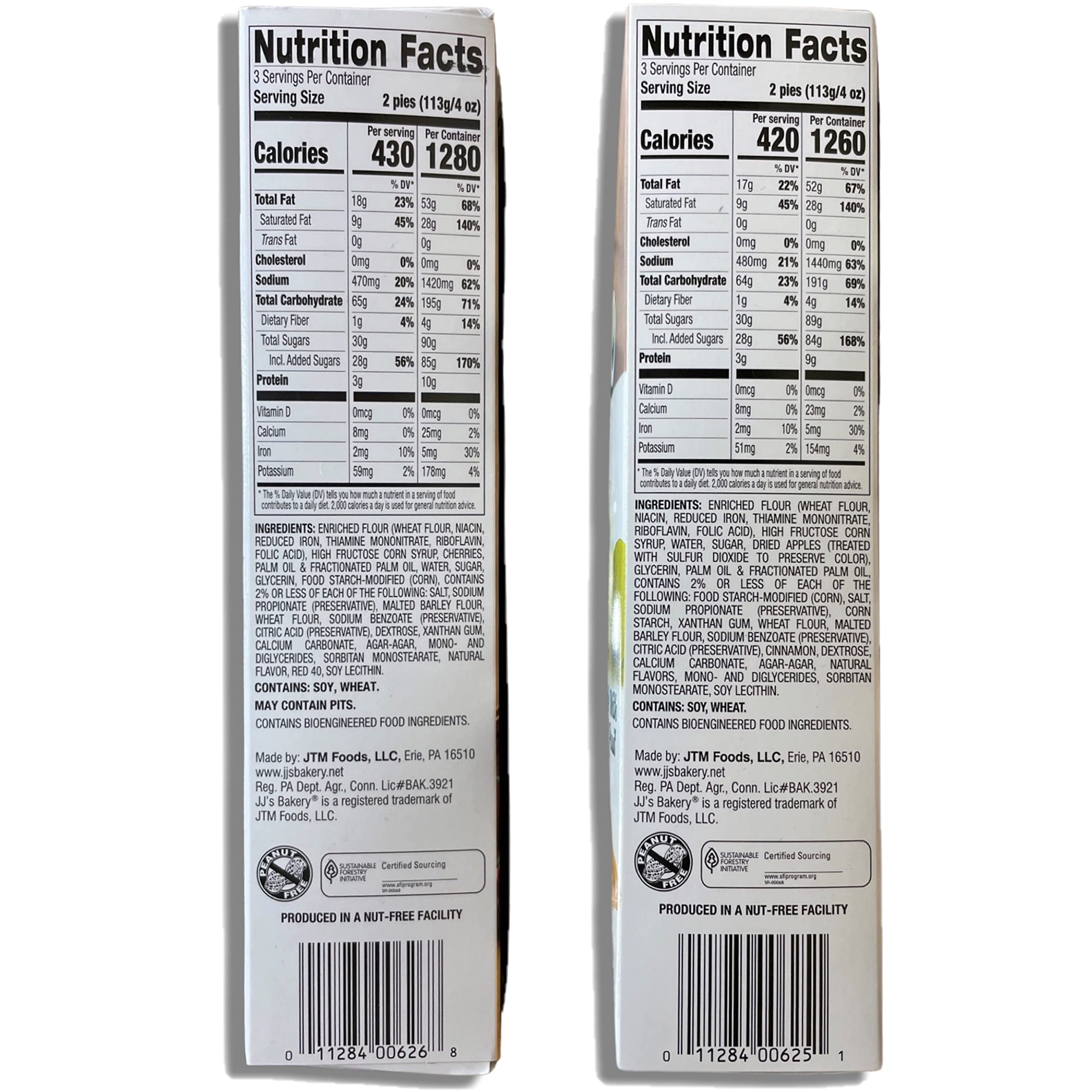 JJ's Bakery Mini Apple and Cherry Fruit Pies, 4 Boxes, 24 Pies Total 4