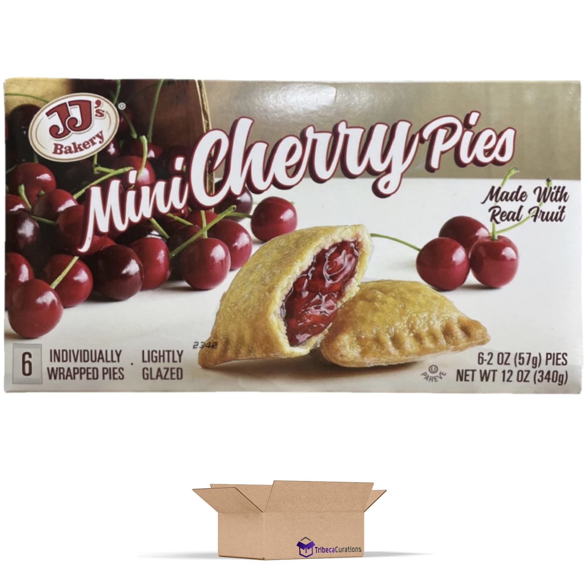 JJ's Mini Cherry Fruit Pies Value Pack   6 Count Box | Pack Of 4 (24 Total Pies) 3