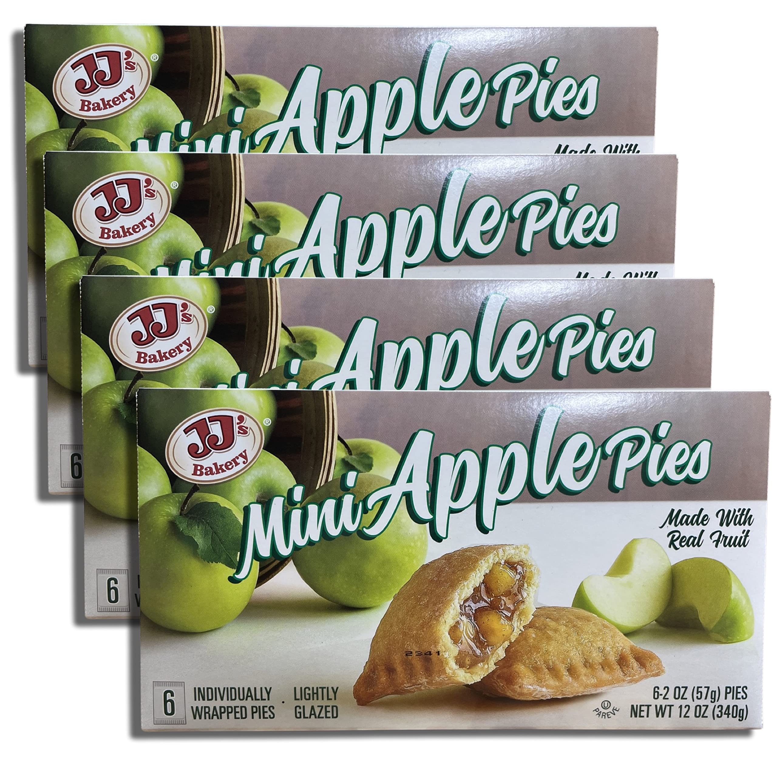 JJ's Mini Apple Fruit Pies Value Pack   6 Count Box | Pack Of 4 (24 Total Pies) 2