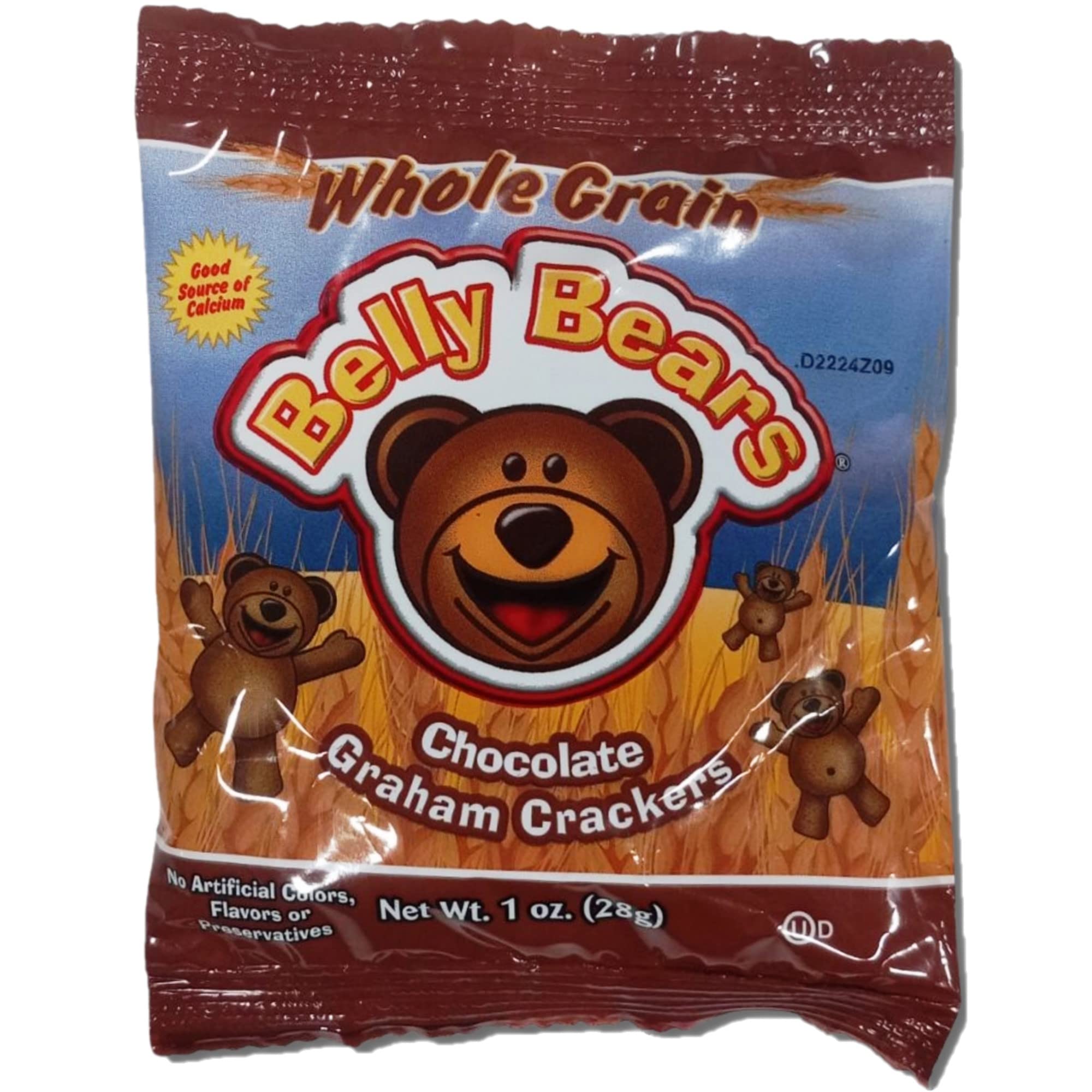 Whole Grain Chocolate Belly Bears School Graham Crackers, 20 Packs 2