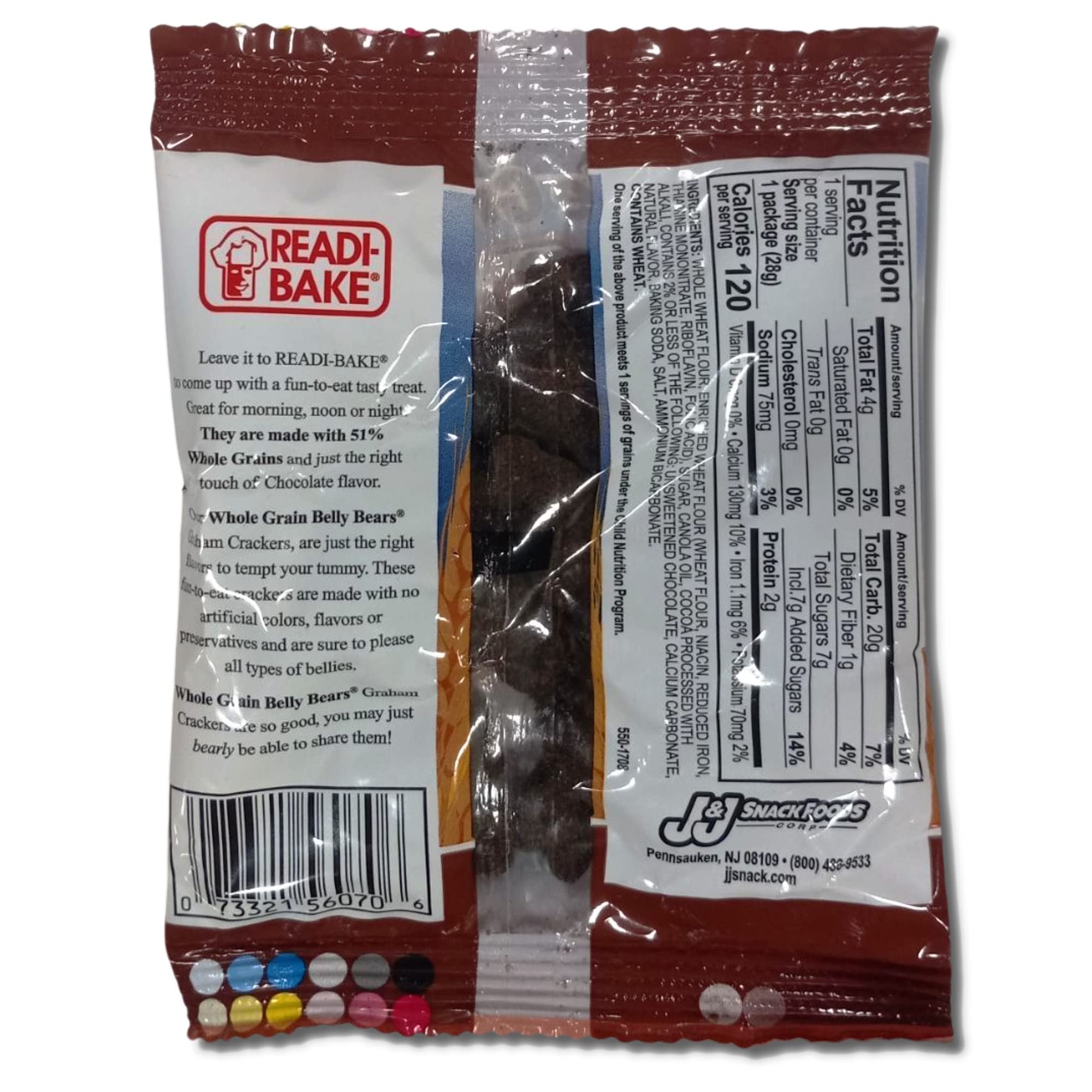 Whole Grain Chocolate Belly Bears School Graham Crackers, 20 Packs 4