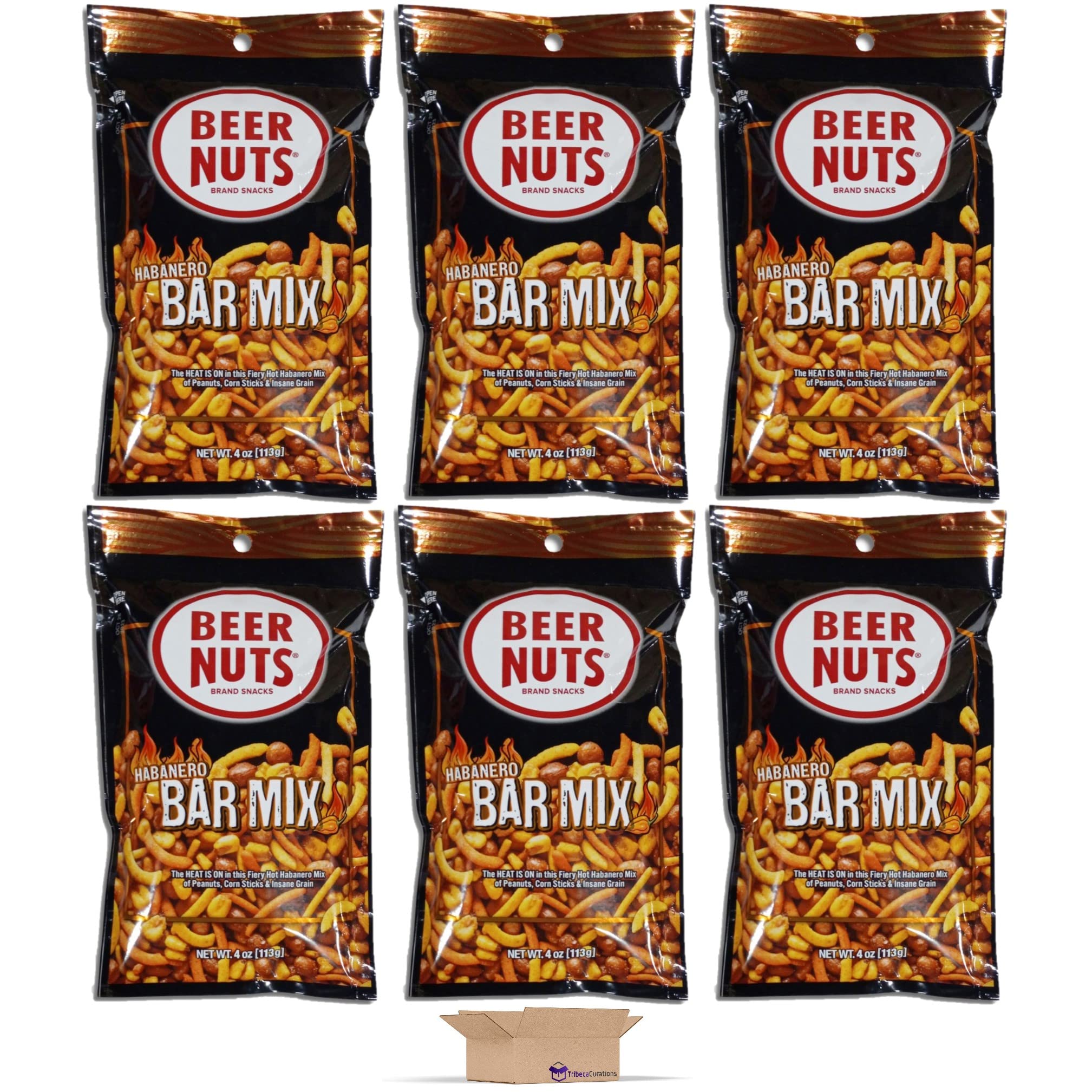Habanero Bar Mix Nuts Value Pack   4 Ounce Bag | Pack of 6 3