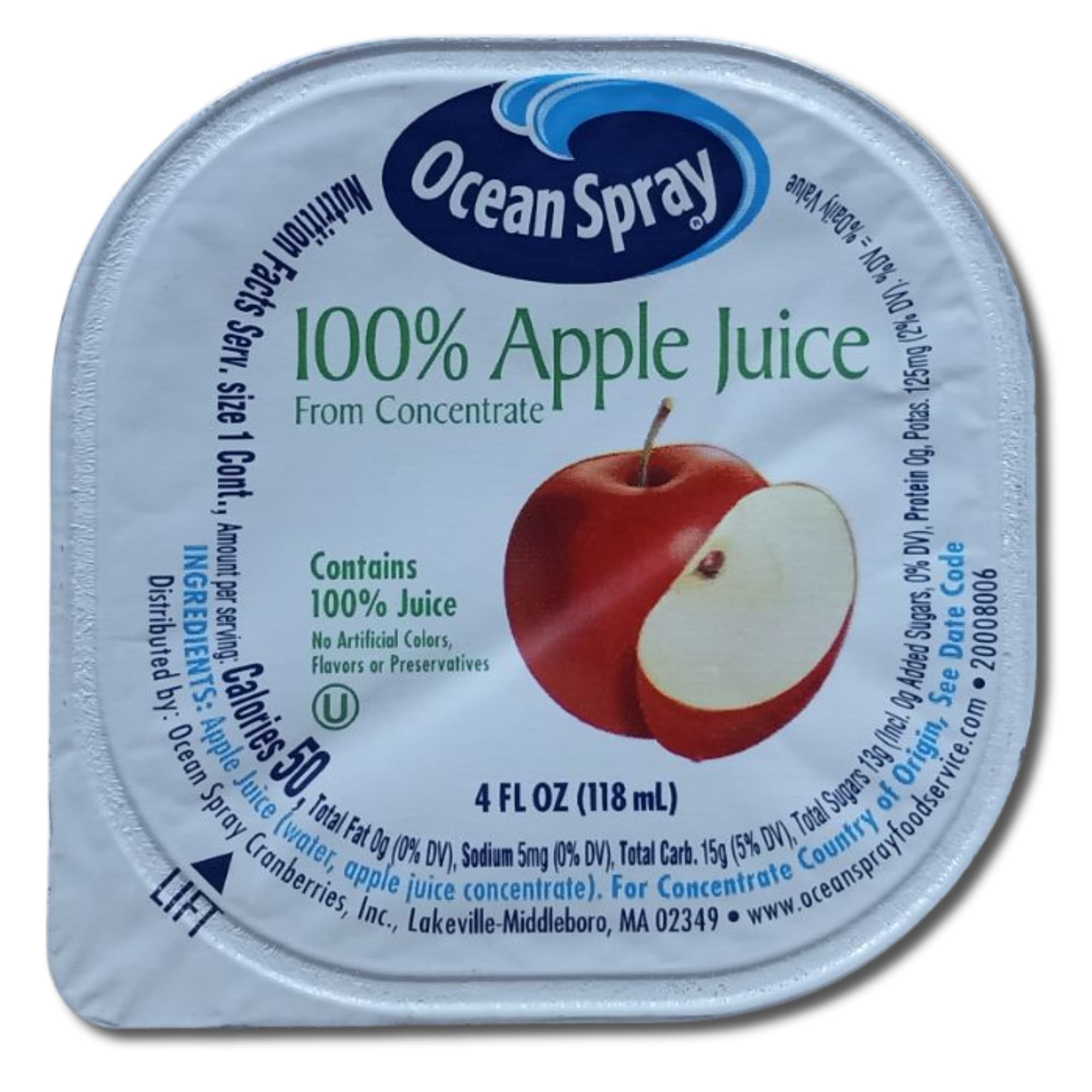 Ocean Spray Apple Juice Mini To Go Cups, 24 Pack