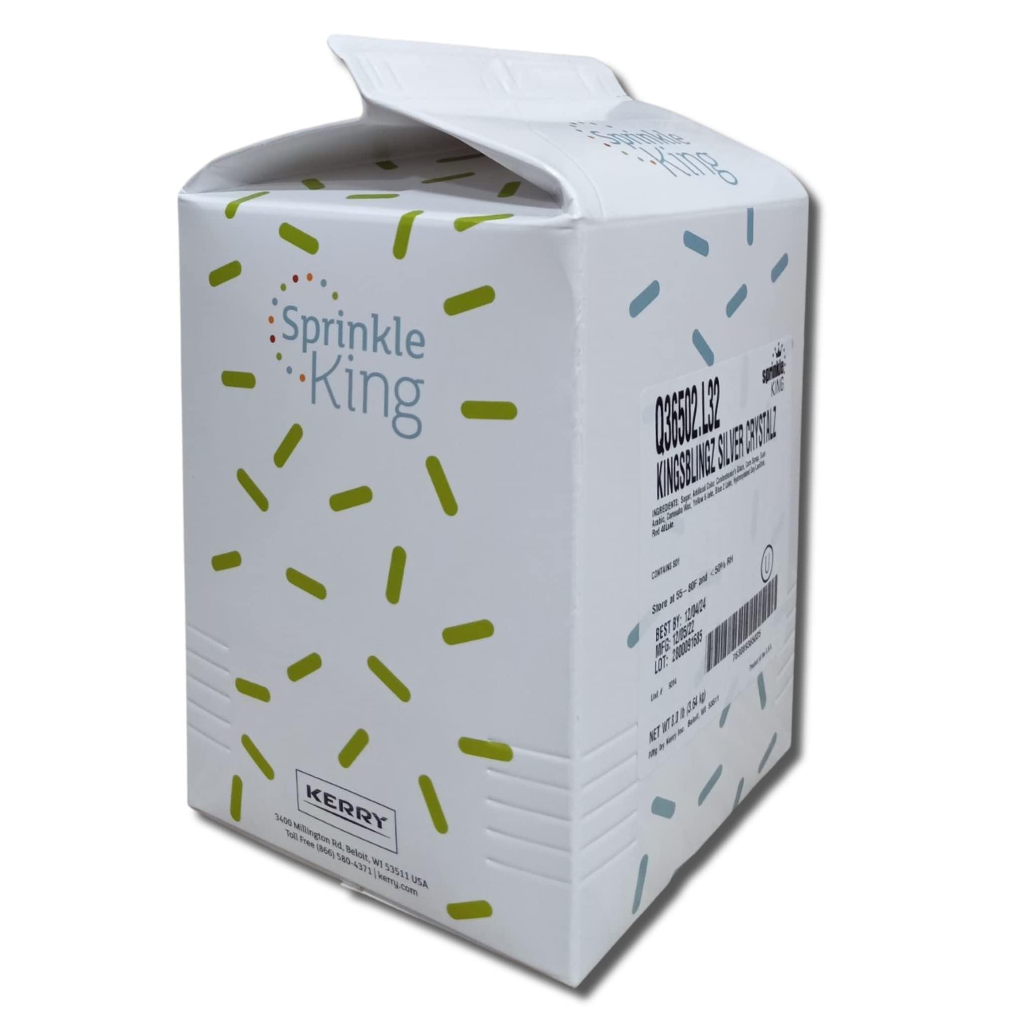 Bulk Sprinkles for Cake and Cupcake Decorating | 8 Pounds | Silver Crystal Mix 4