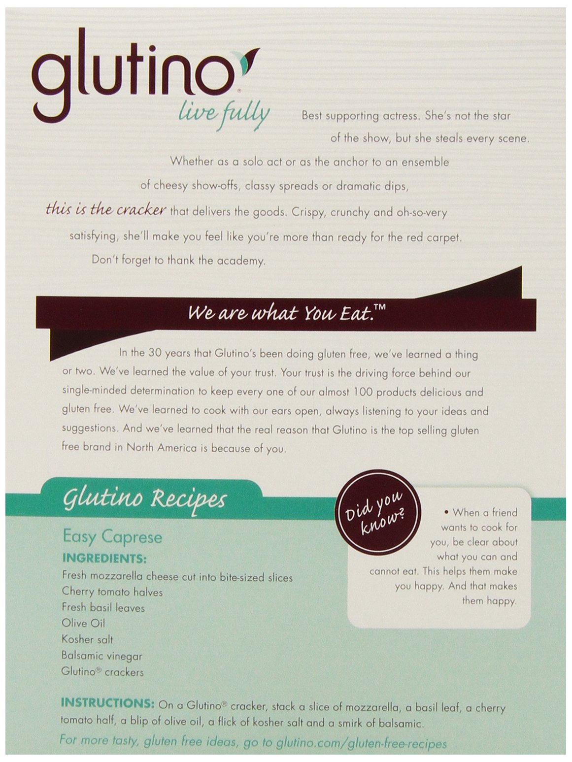 Glutino Gluten Free Crackers, Original, 4.4 Ounce Boxes (Pack of 6) 4