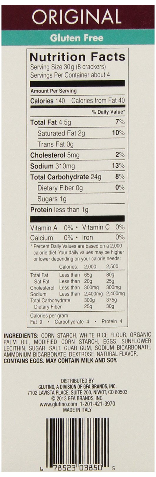 Glutino Gluten Free Crackers, Original, 4.4 Ounce Boxes (Pack of 6) 5