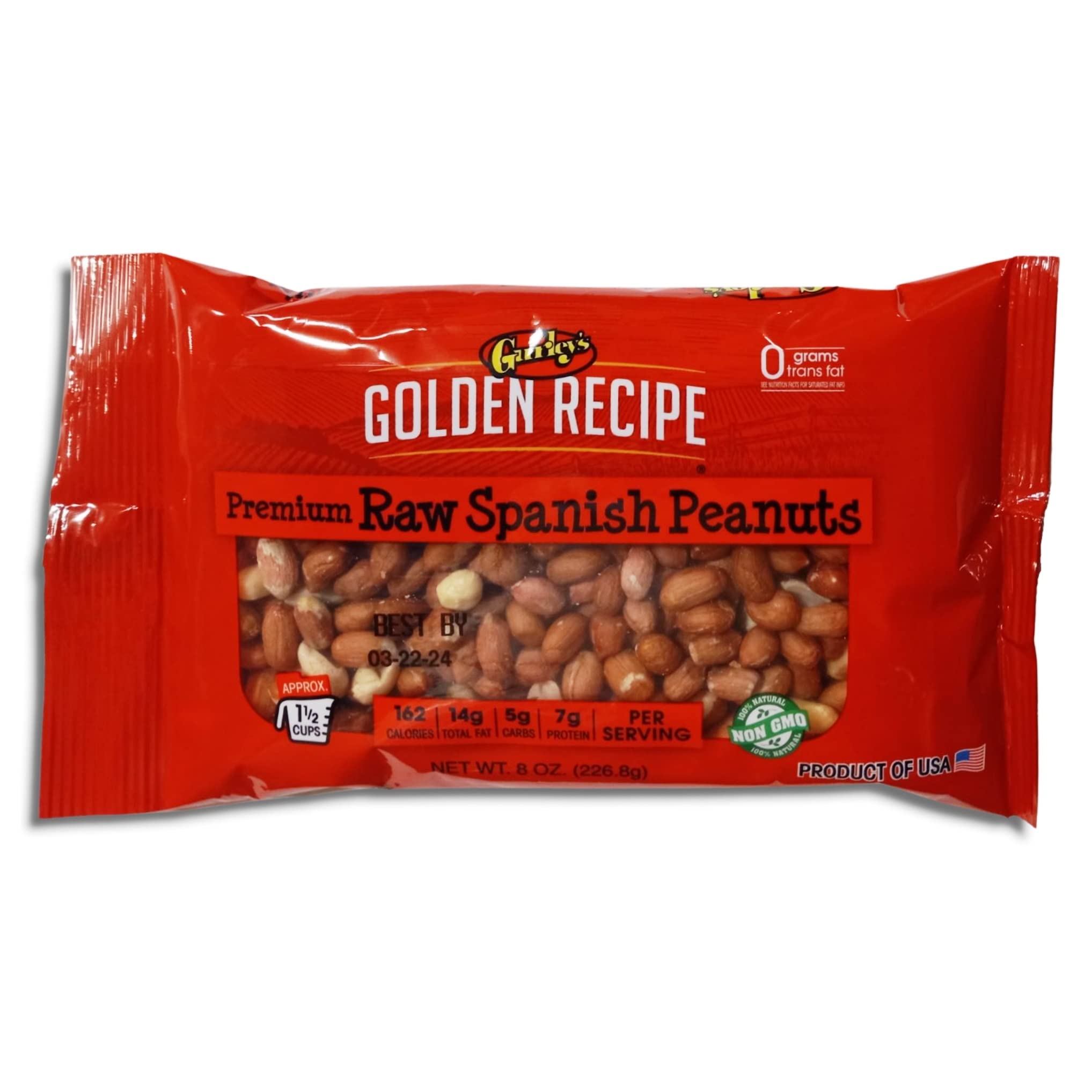 Premium Salted and Roasted Spanish Peanuts Value Pack   | 8 Ounce Bag | Pack of 4