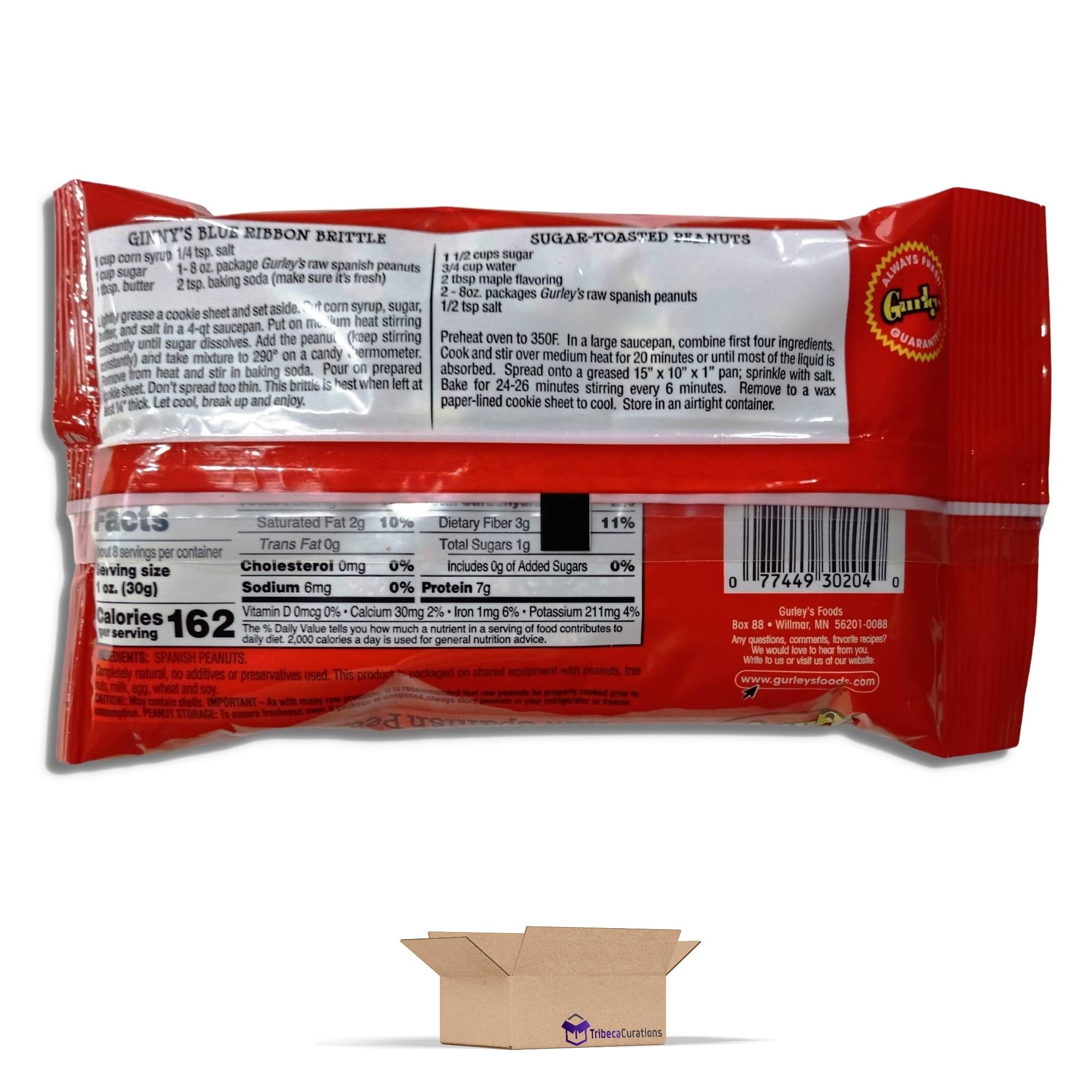 Premium Salted and Roasted Spanish Peanuts Value Pack   | 8 Ounce Bag | Pack of 4 4