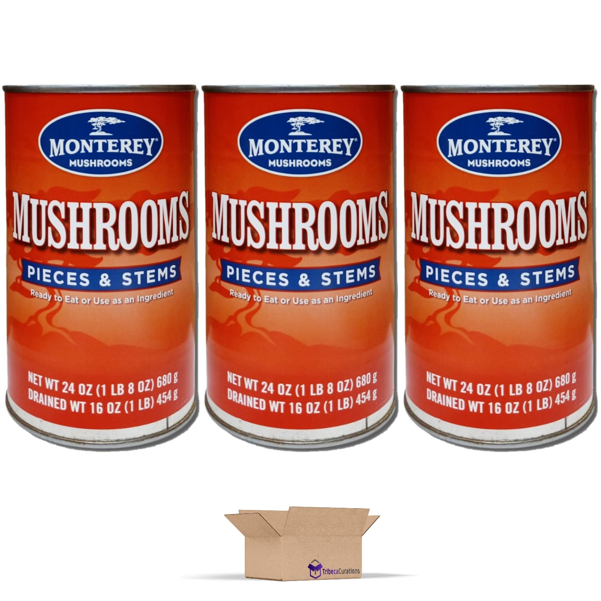 Mushroom Pieces & Stems Value Pack   24 Ounce Can | Pack of 3 3