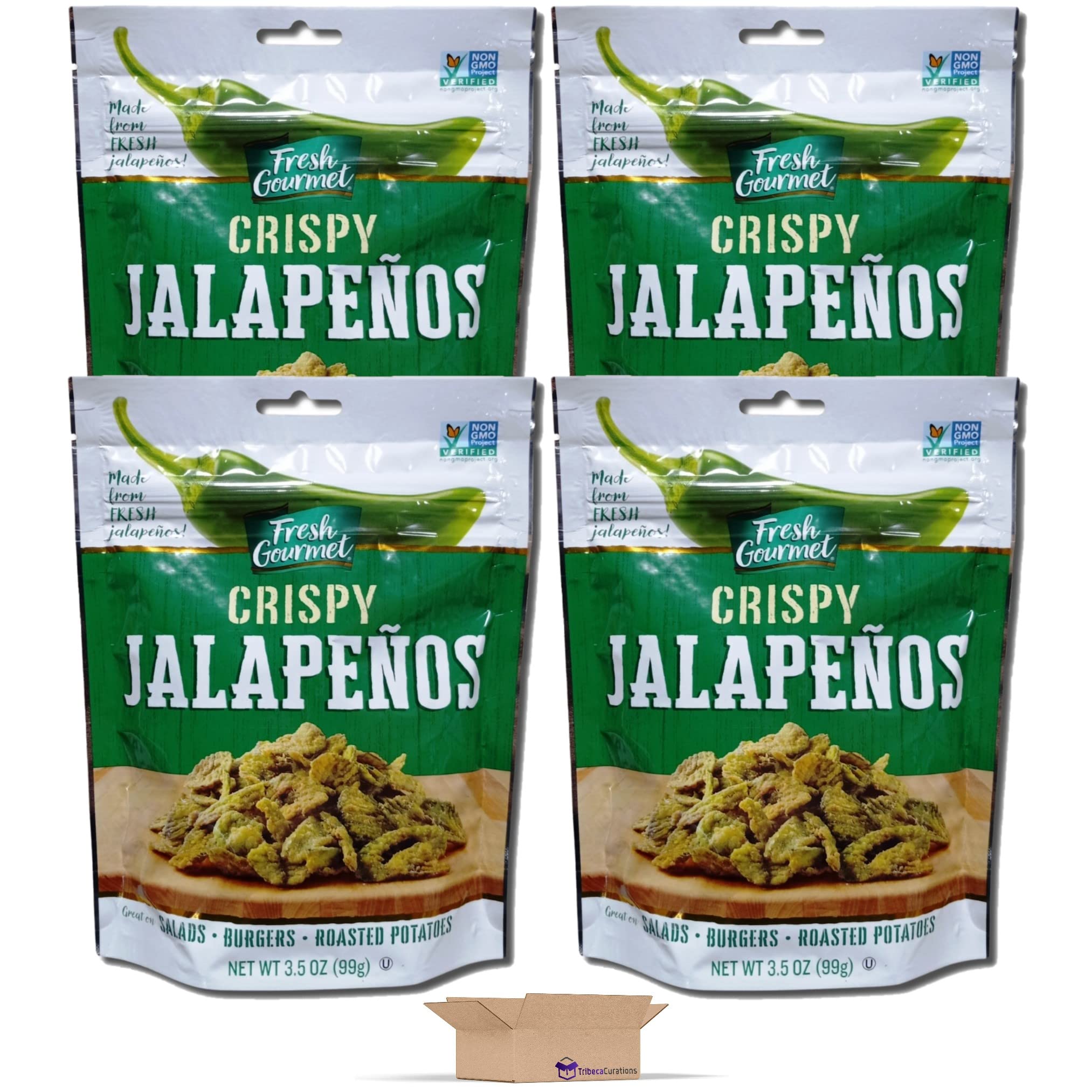 Crispy Jalapenos Toppings Value Pack   | 3.5 Ounce Bag | Pack of 4 3