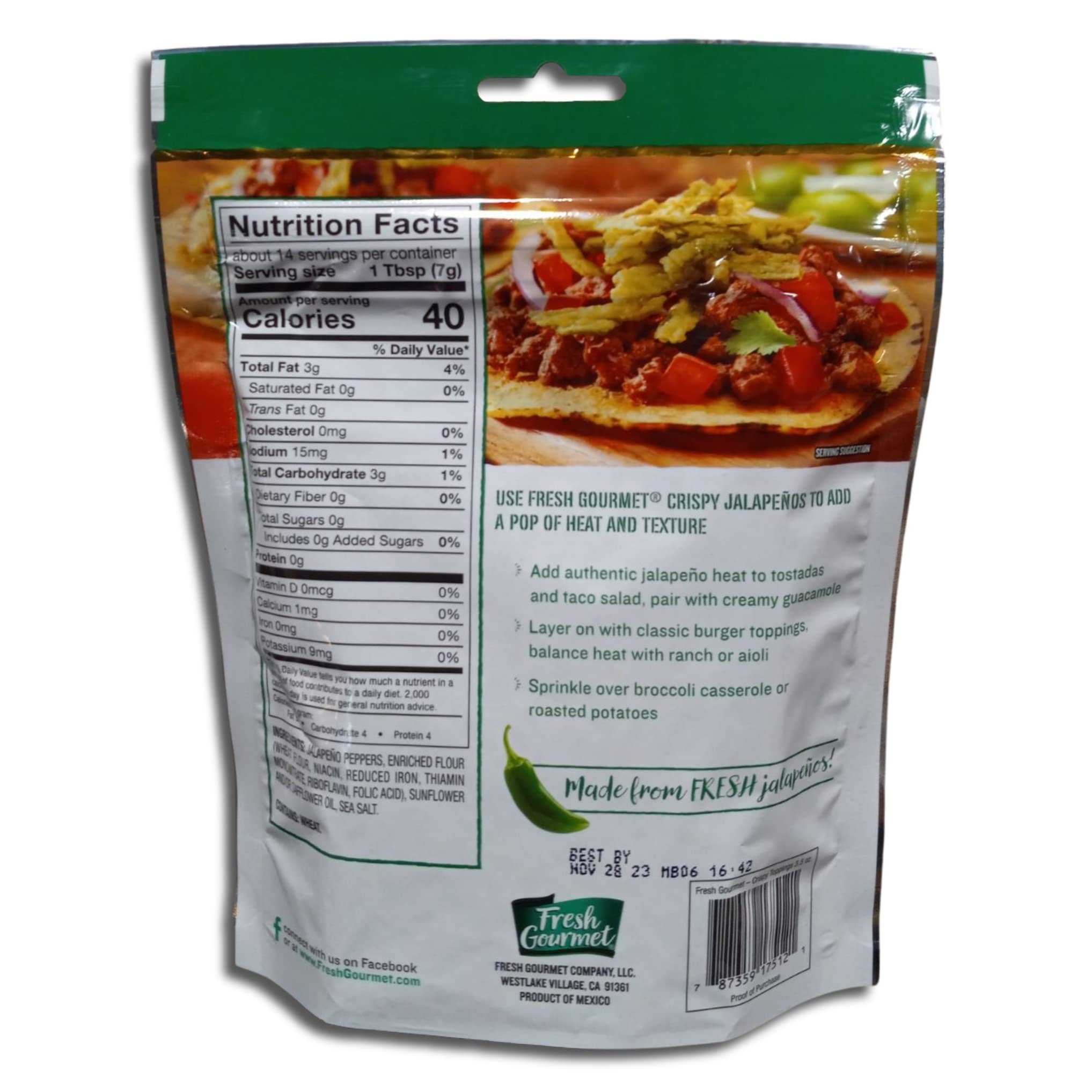 Crispy Jalapenos Toppings Value Pack   | 3.5 Ounce Bag | Pack of 4 4