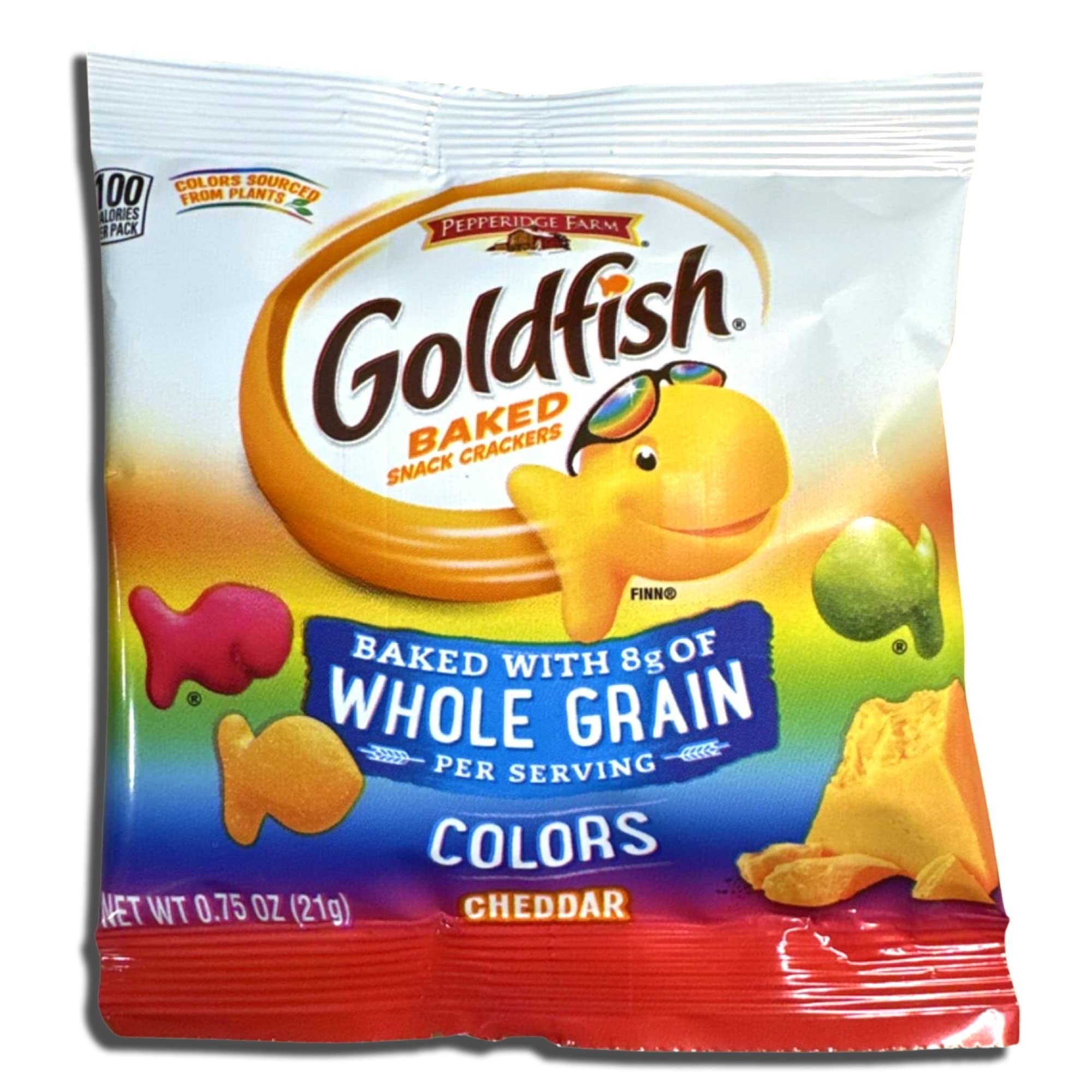 Whole Grain Multi Colored Gold Fish Shaped Crackers, Value 30 2