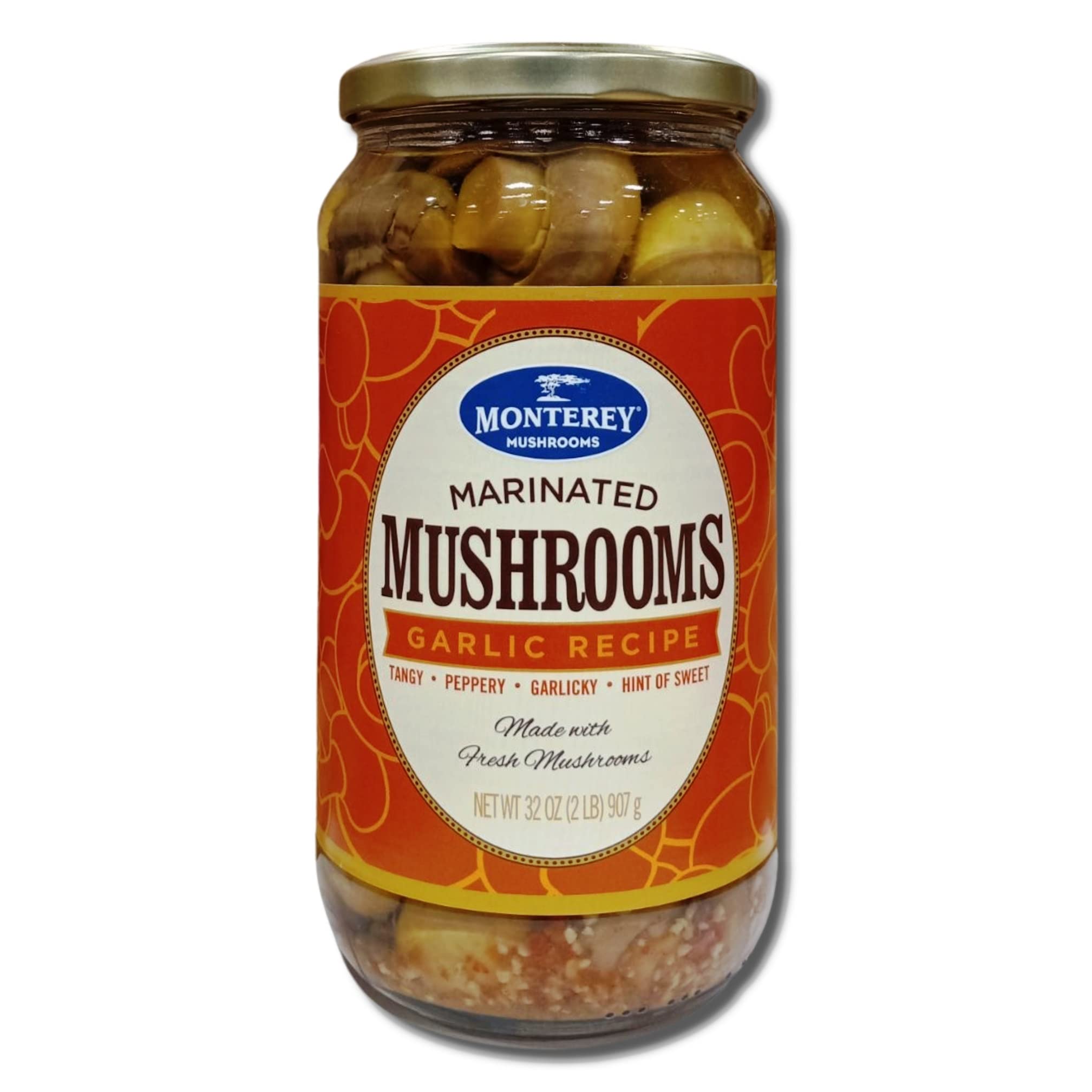 Marinated Mushrooms Value Pack   | 32 Ounce Jar | Garlic Recipe | Pack of 2 2