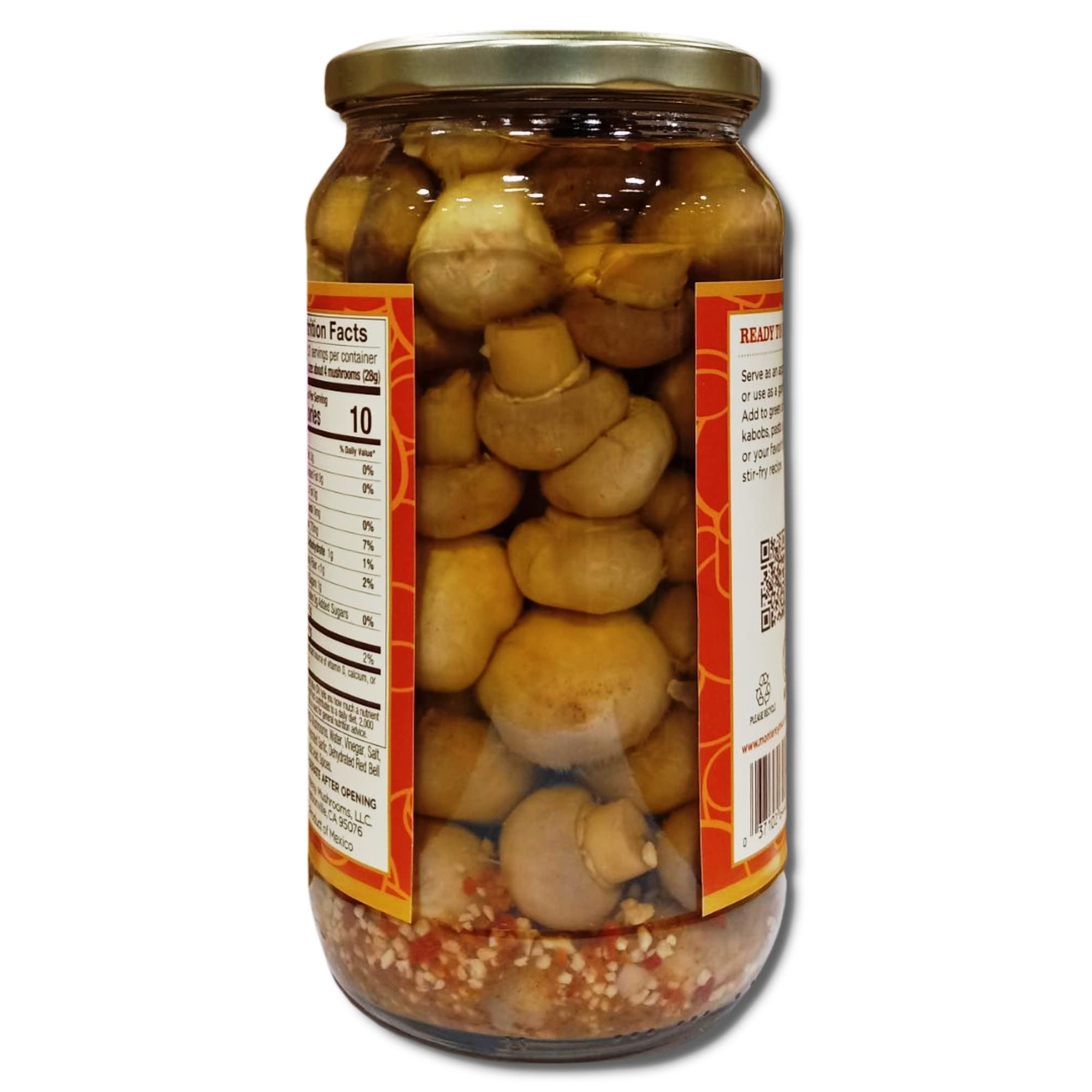 Marinated Mushrooms Value Pack   | 32 Ounce Jar | Garlic Recipe | Pack of 2 5