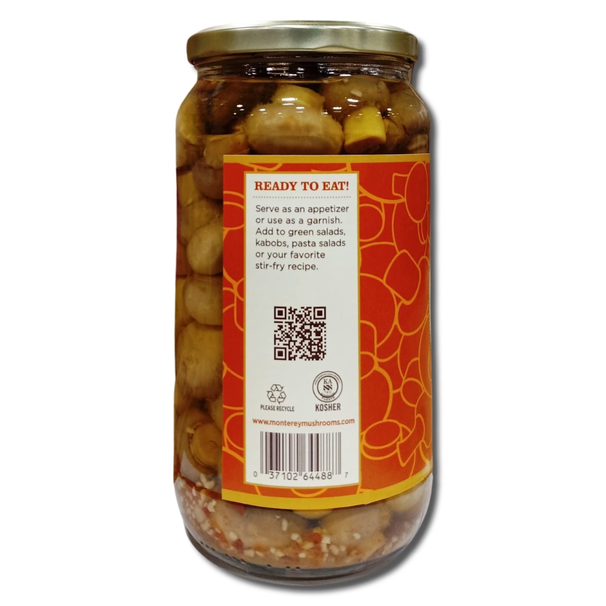 Marinated Mushrooms Value Pack   | 32 Ounce Jar | Garlic Recipe | Pack of 2 6