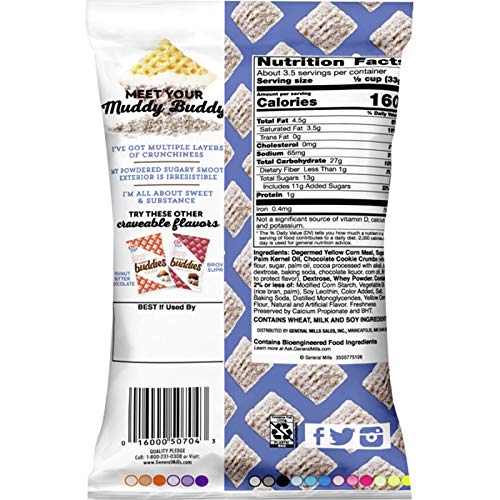 Chex Mix Muddy Buddies Cookies and Cream 4.25 oz (Pack of 7) 5
