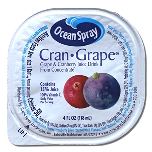 Ocean Spray Cran-Grape Juice Cocktail Mini To Go Cups, 24 Pack