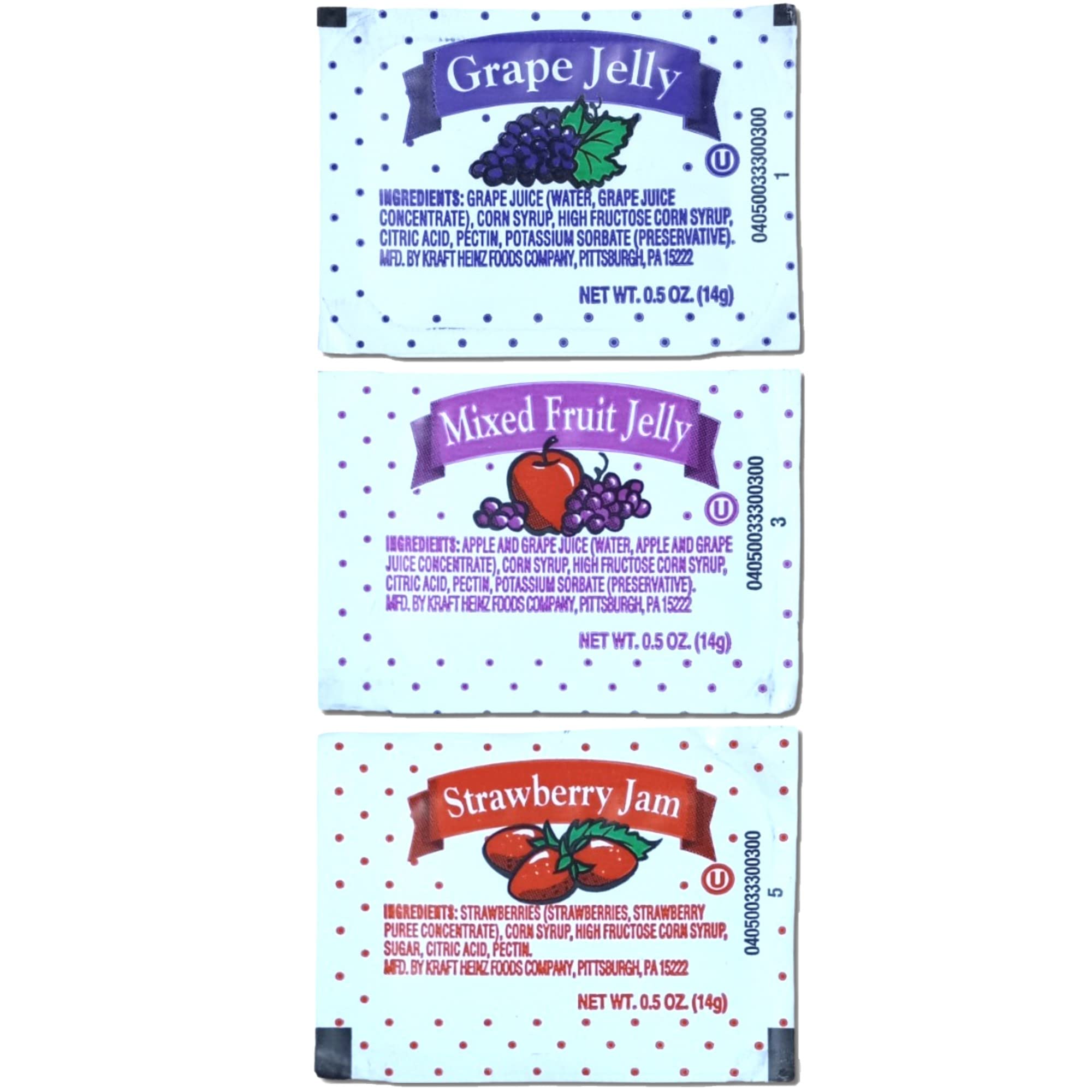 Jelly & Jam Bulk Value Pack | .5 Oz Cups | 200 Count (80 Grape, 80 Strawberry, 40 Mixed Fruit) 2
