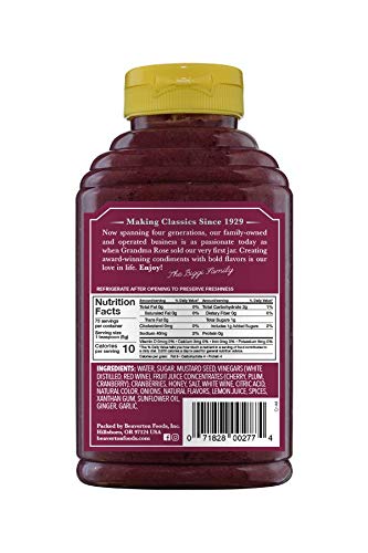 Beaver Cranberry Mustard, 13 Ounce Squeeze Bottle (Pack of 6) 3