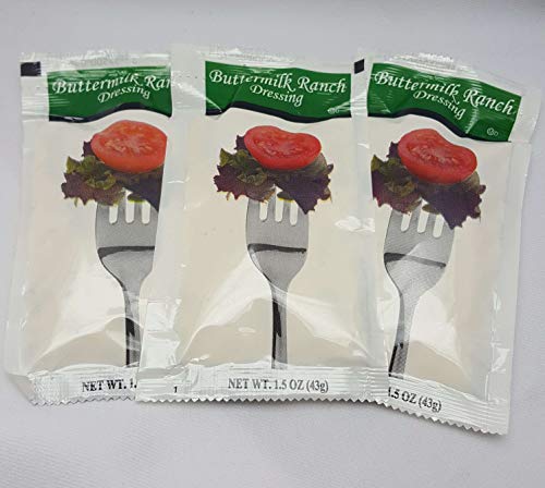 Sauer Buttermilk Ranch Dressing, Single Serve Portion Packets, 1.5 oz, Case of 60 2