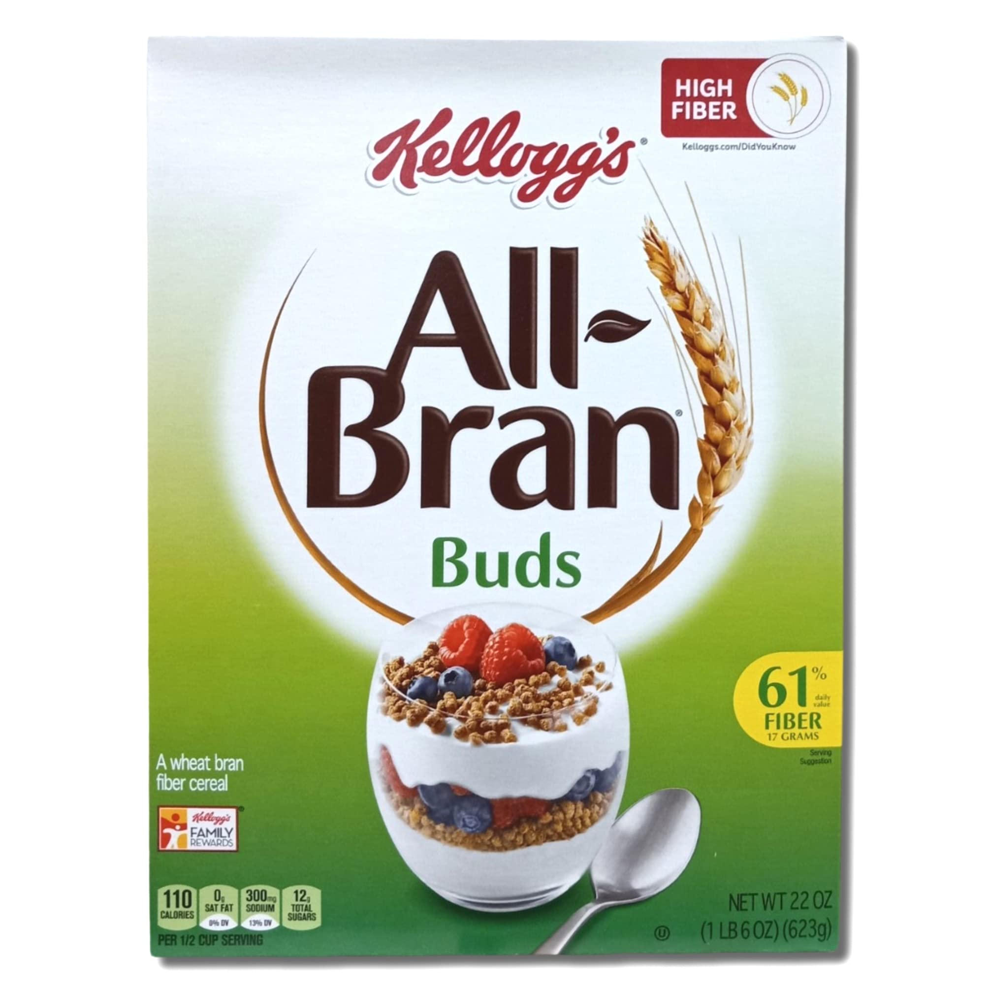 High Fiber Bran Buds Cereal Value Pack | 22 Ounce Box | Pack of 2 2